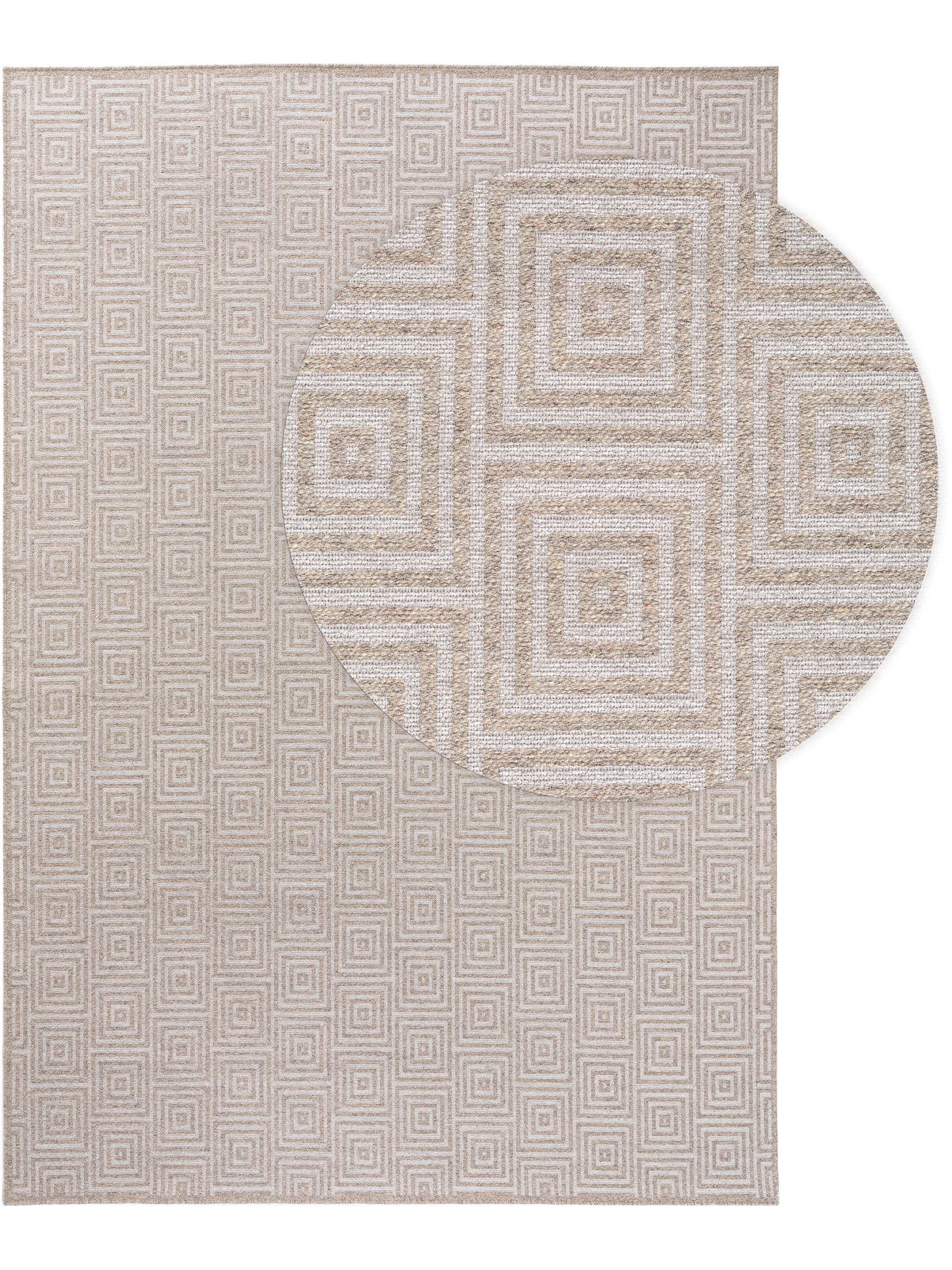 Tapis Jacob en laine gris clair