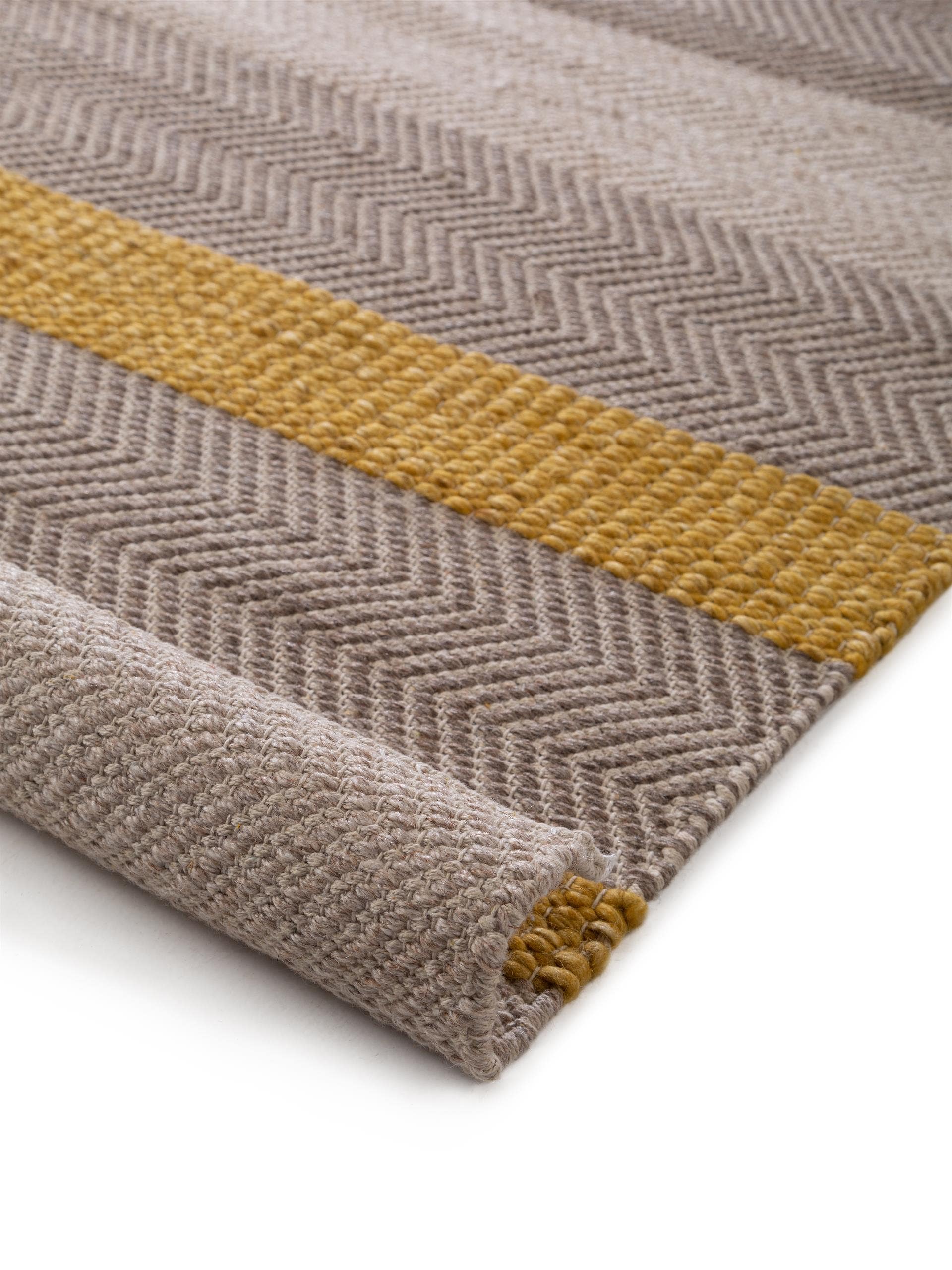 Tapis de passage en laine Phrena bleu clair