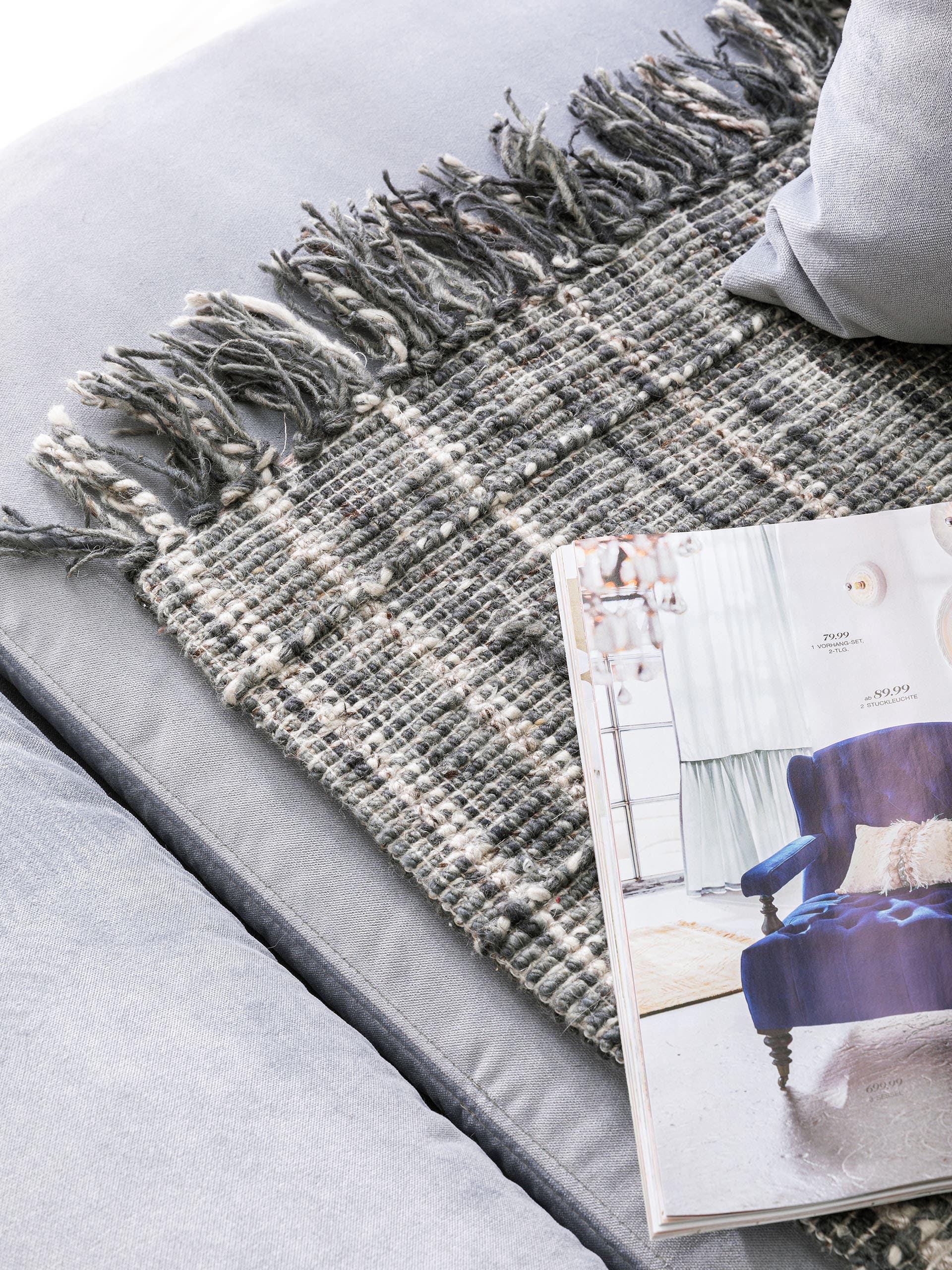 Tapis en laine de coco anthracite