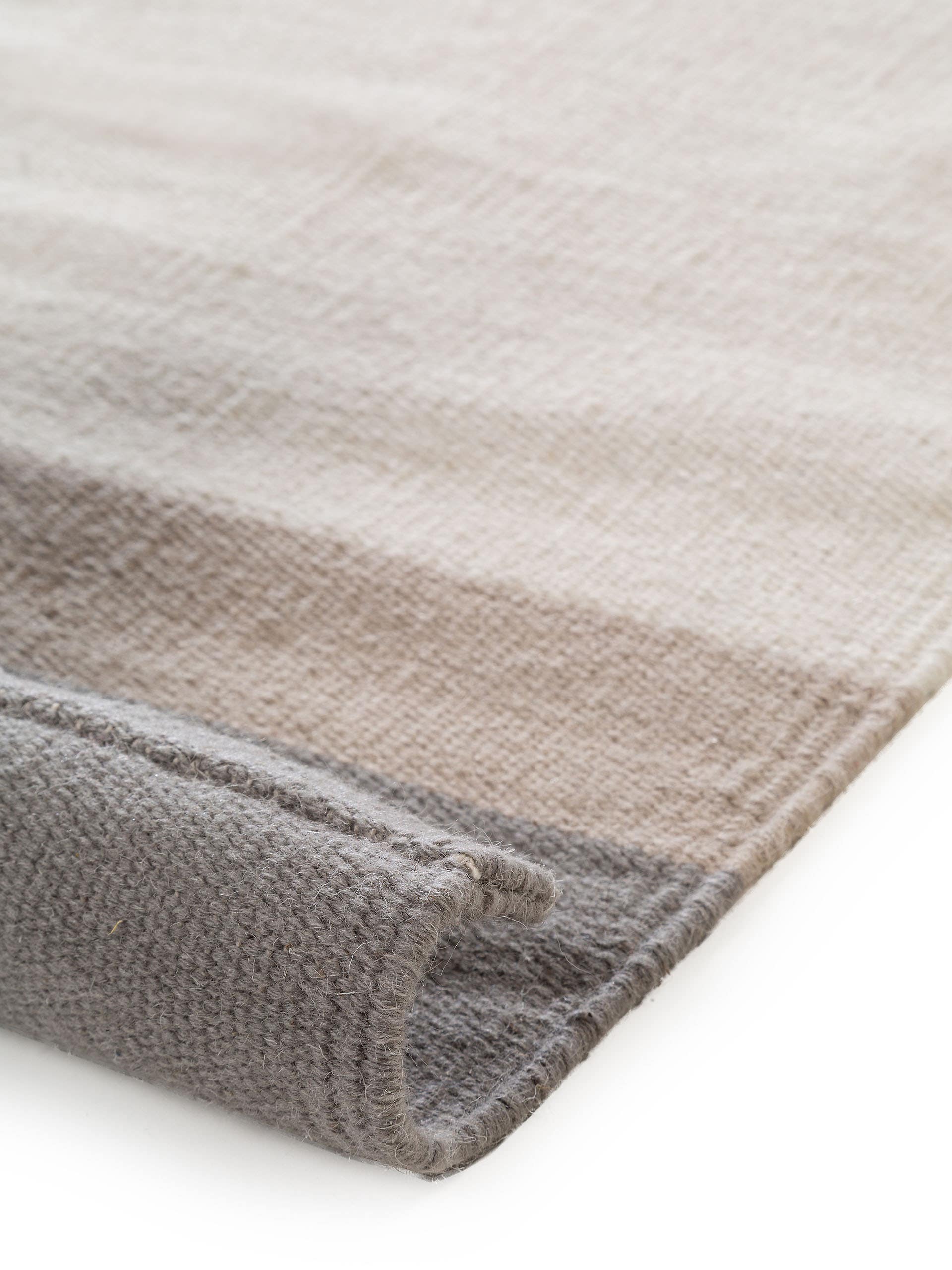 Wollteppich Läufer New Stripes Cream/Rosa
