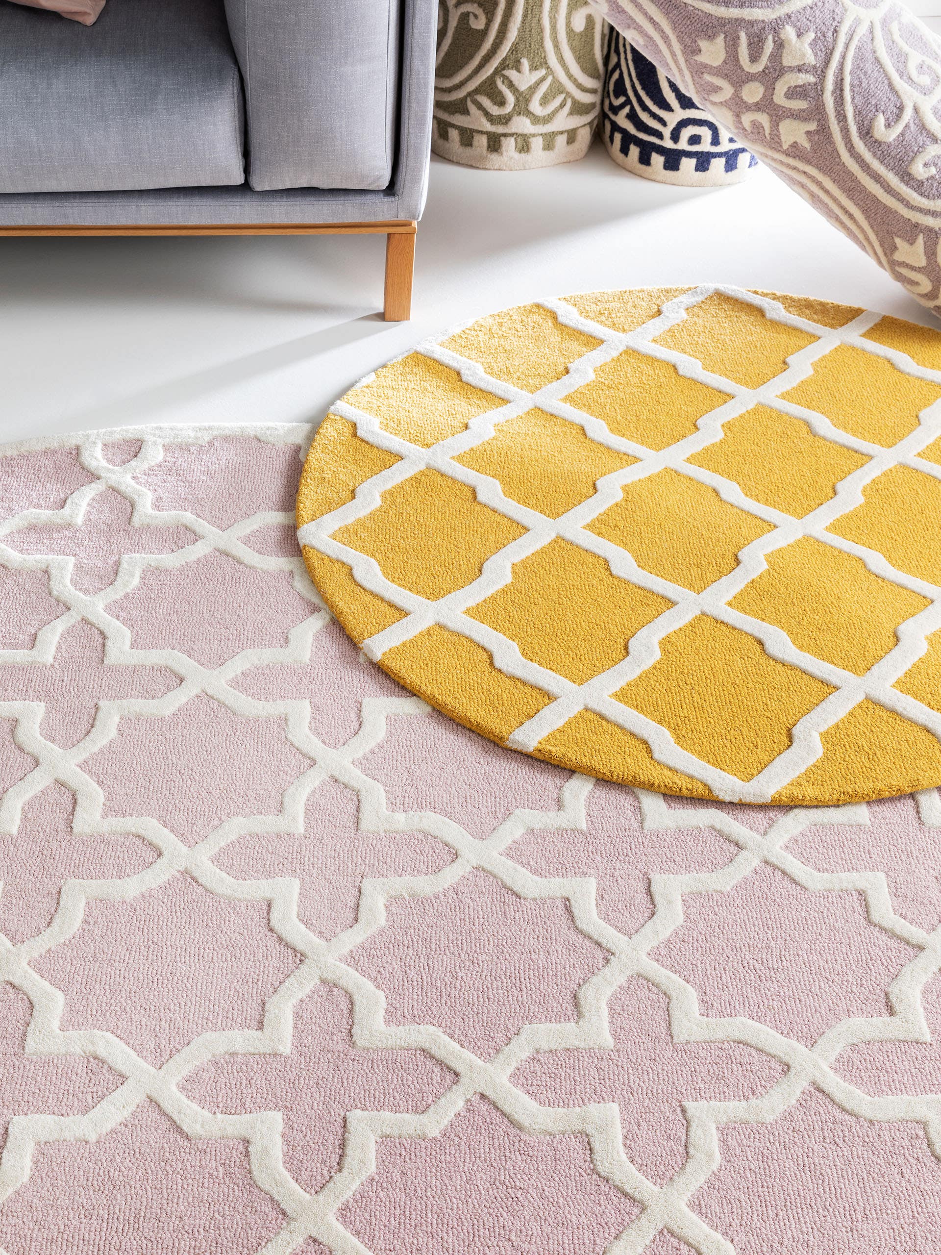 Tapis en laine rond Windsor Rose