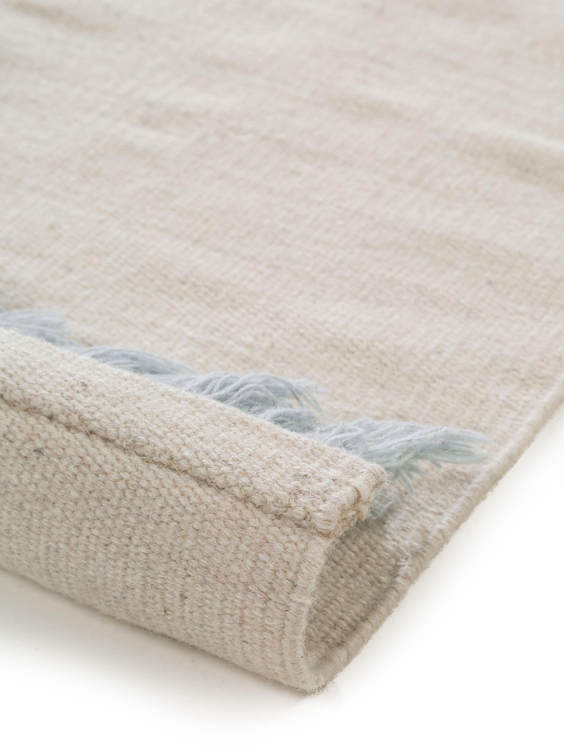 Wollteppich Läufer Blok Cream/Mint