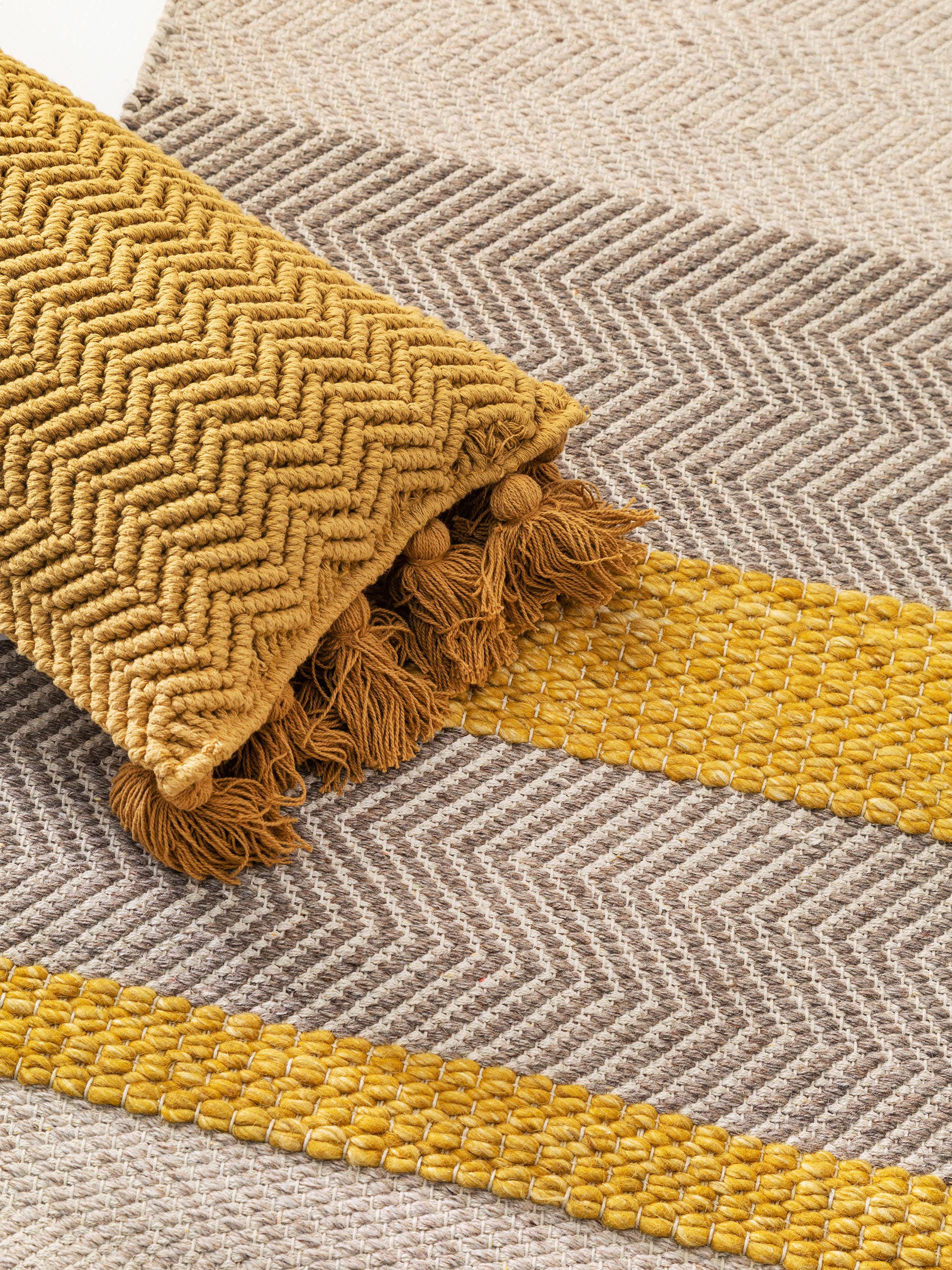 Tapis de passage en laine Phrena bleu clair