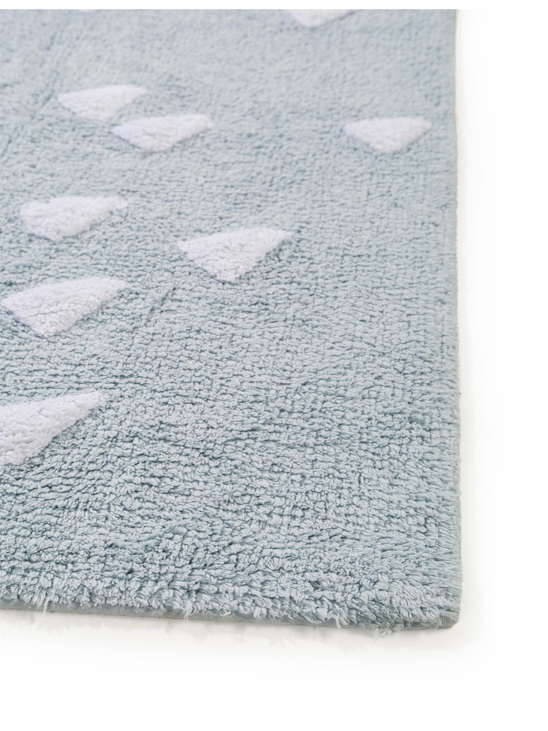 Tapis enfant lavable Inka bleu clair