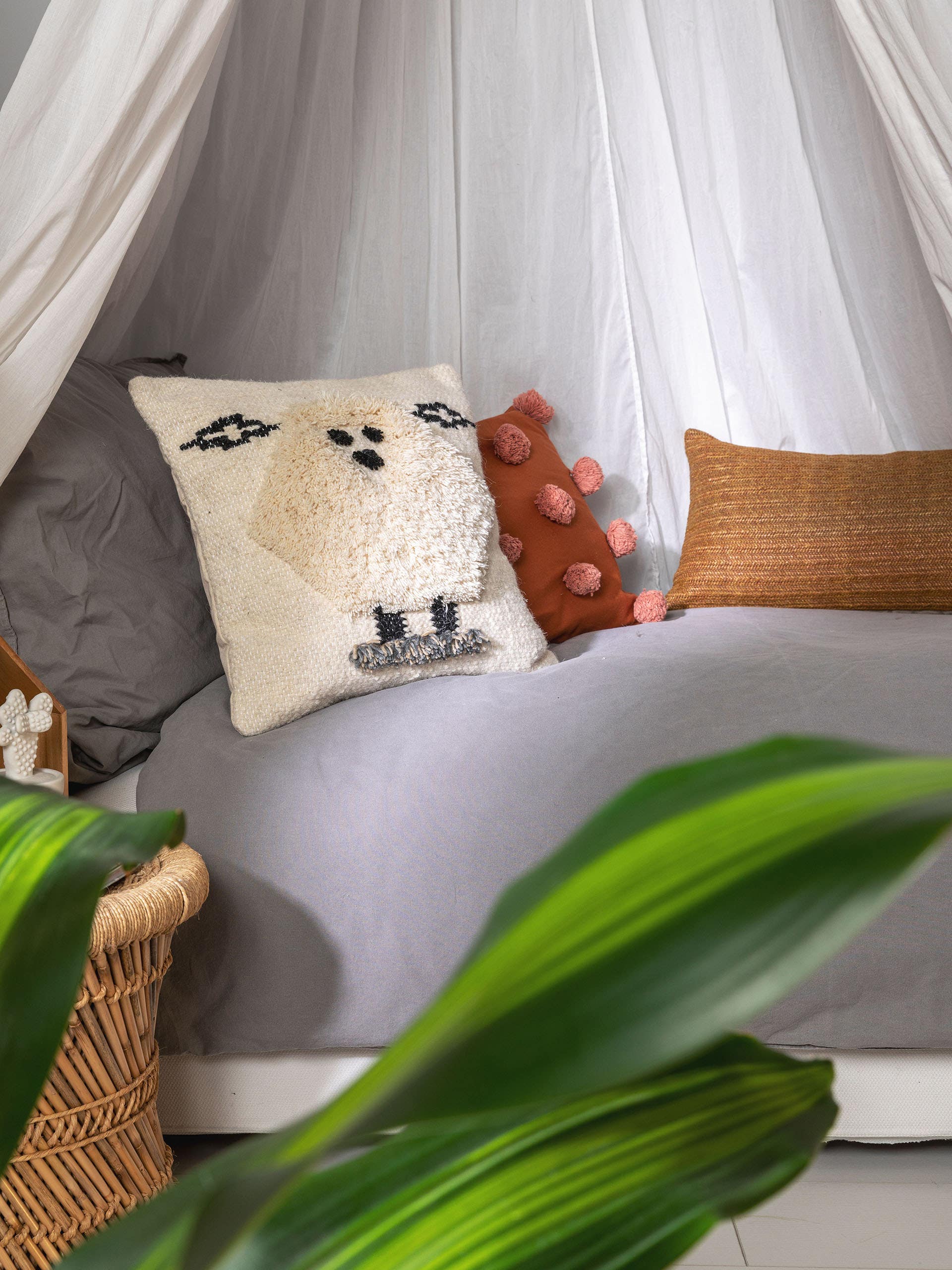 Housse de coussin Shawn ivoire