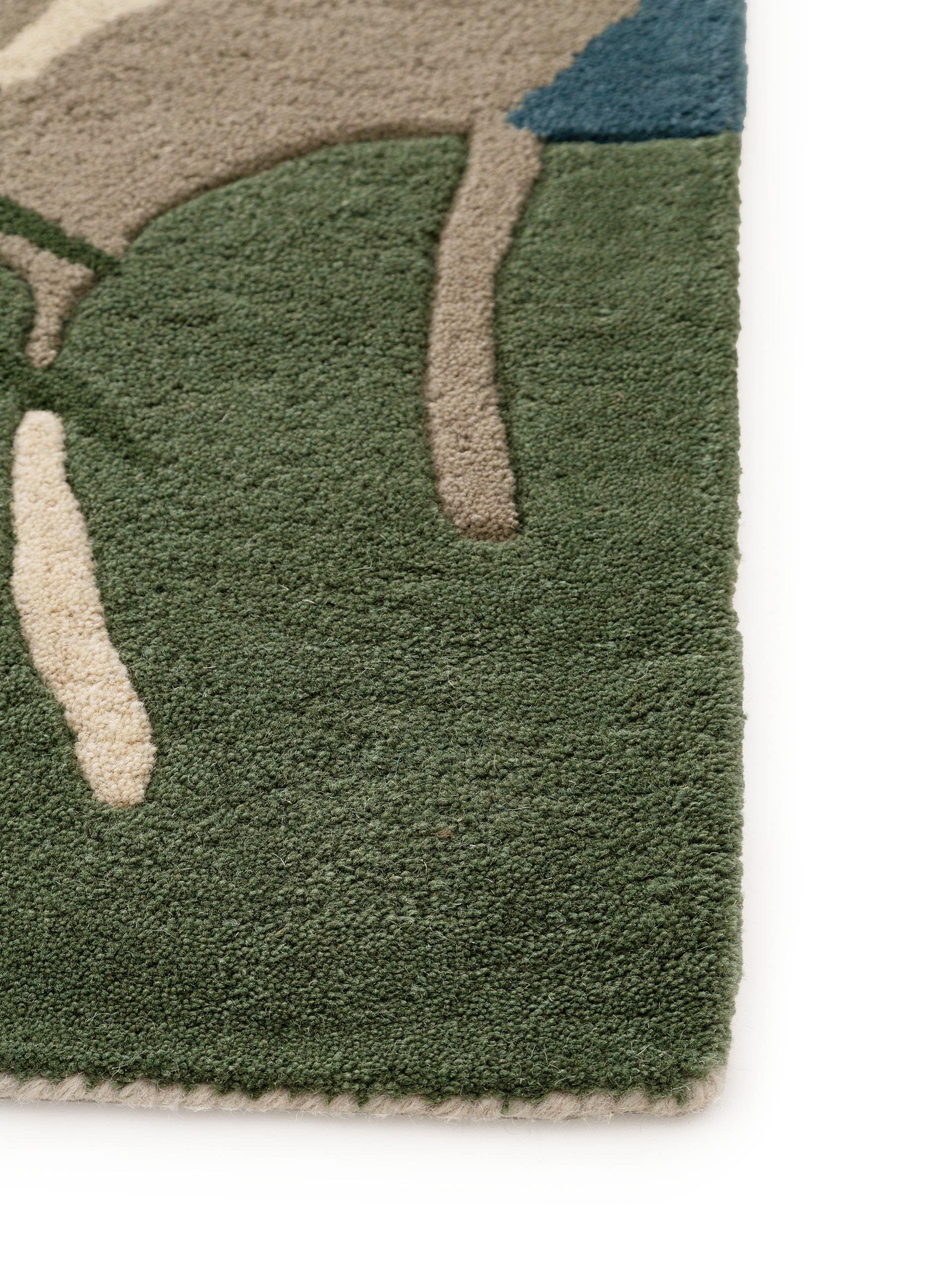 Tapis en laine fleuri