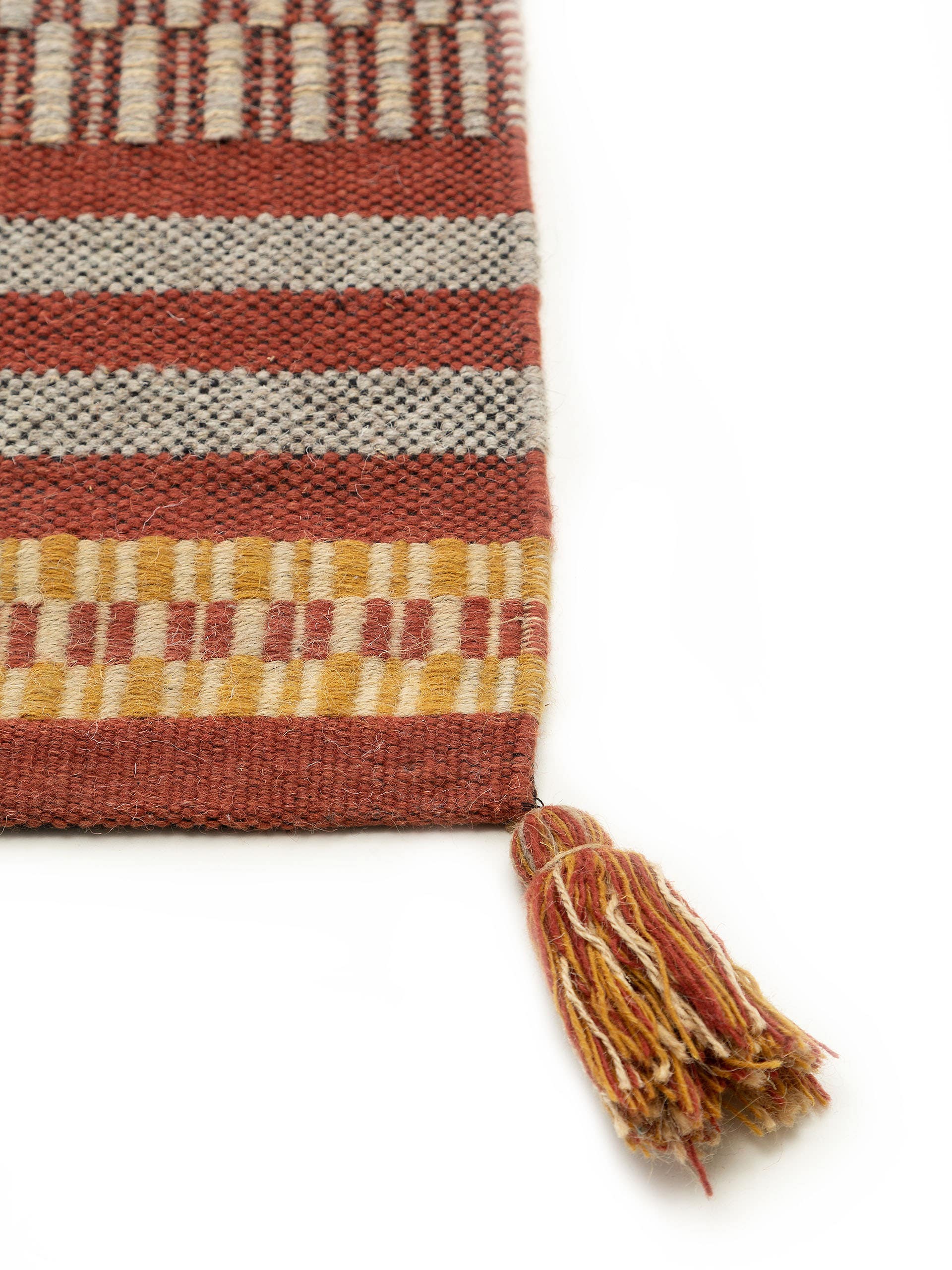 Tapis de passage en laine Haley /Rouge