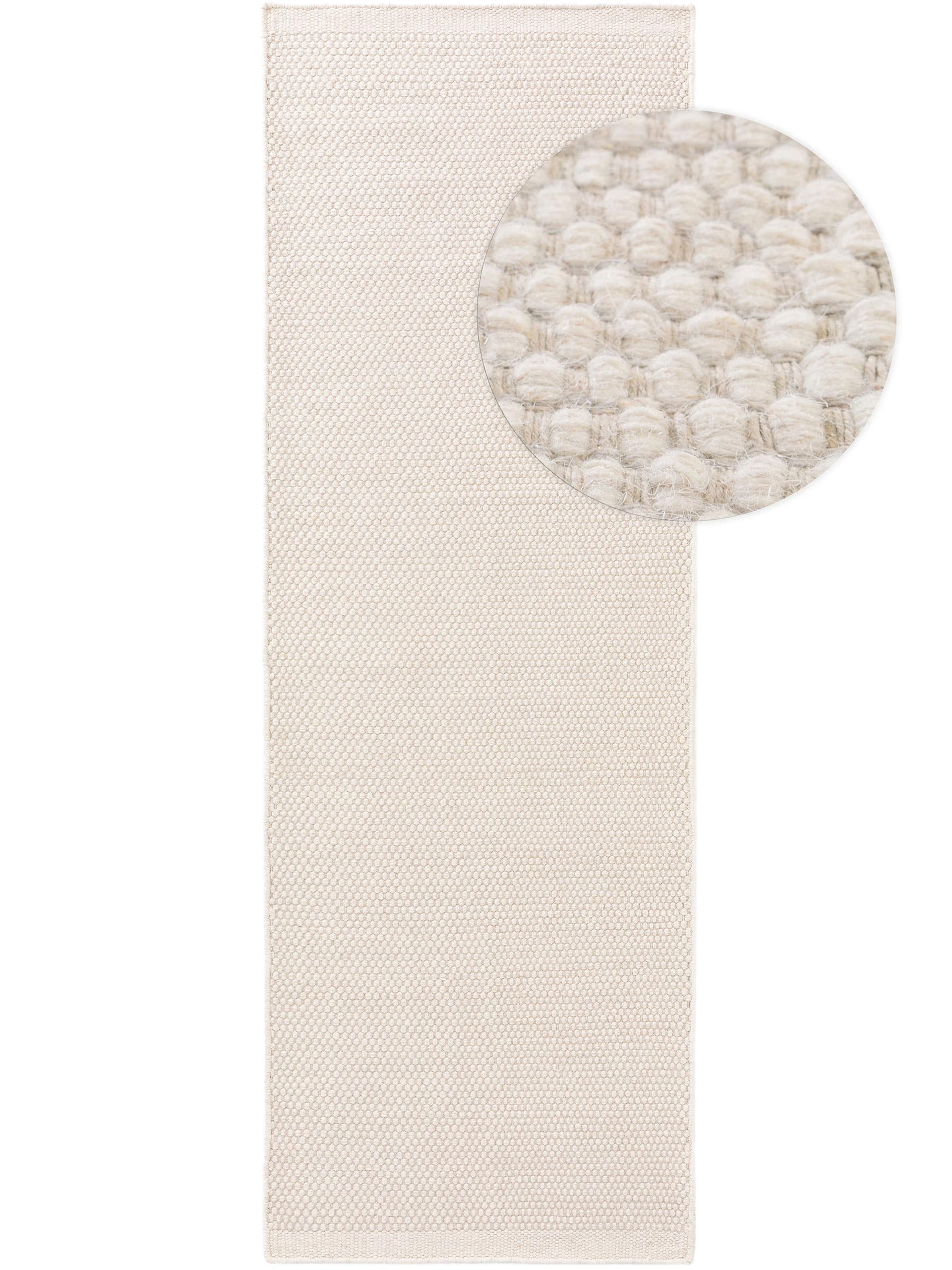 Tapis de passage en laine Rocco / Noir