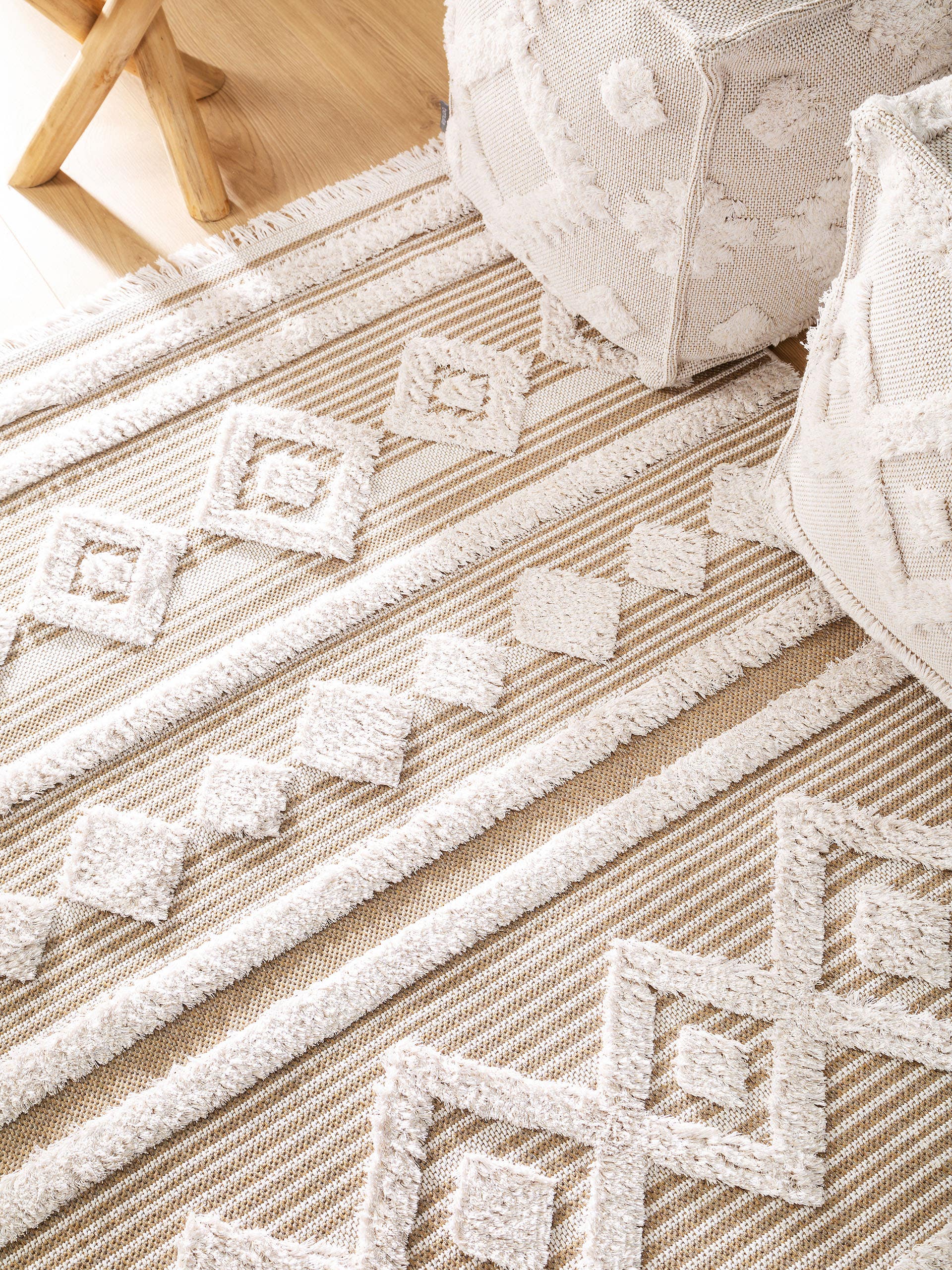 Waschbarer Baumwollteppich Oslo Cream