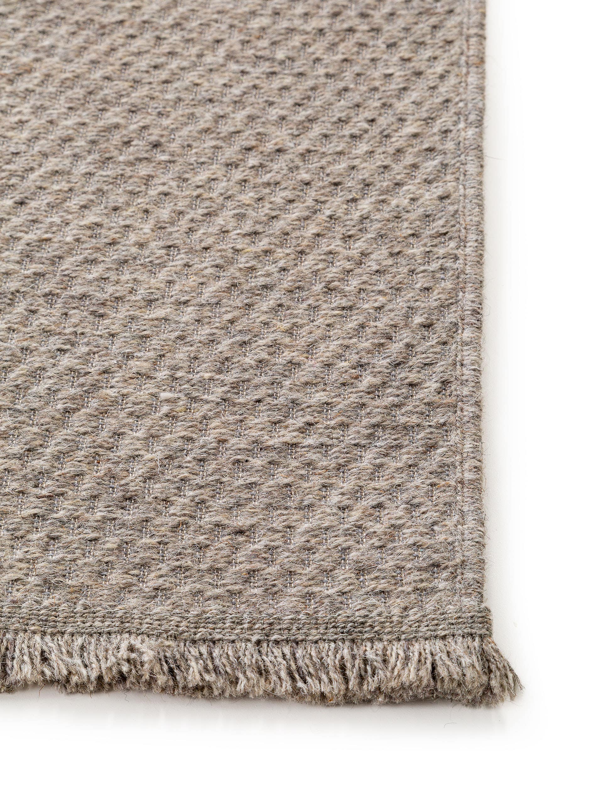 Tapis de passage en laine Celia gris foncé