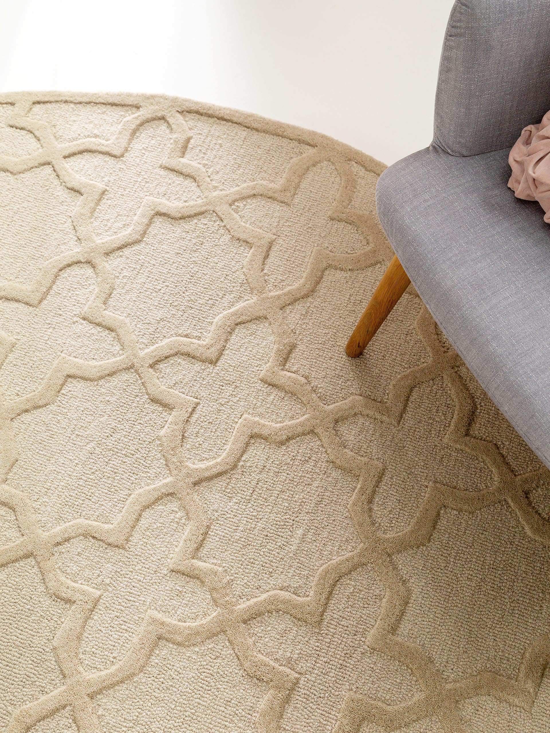 Tapis en laine rond Windsor Rose