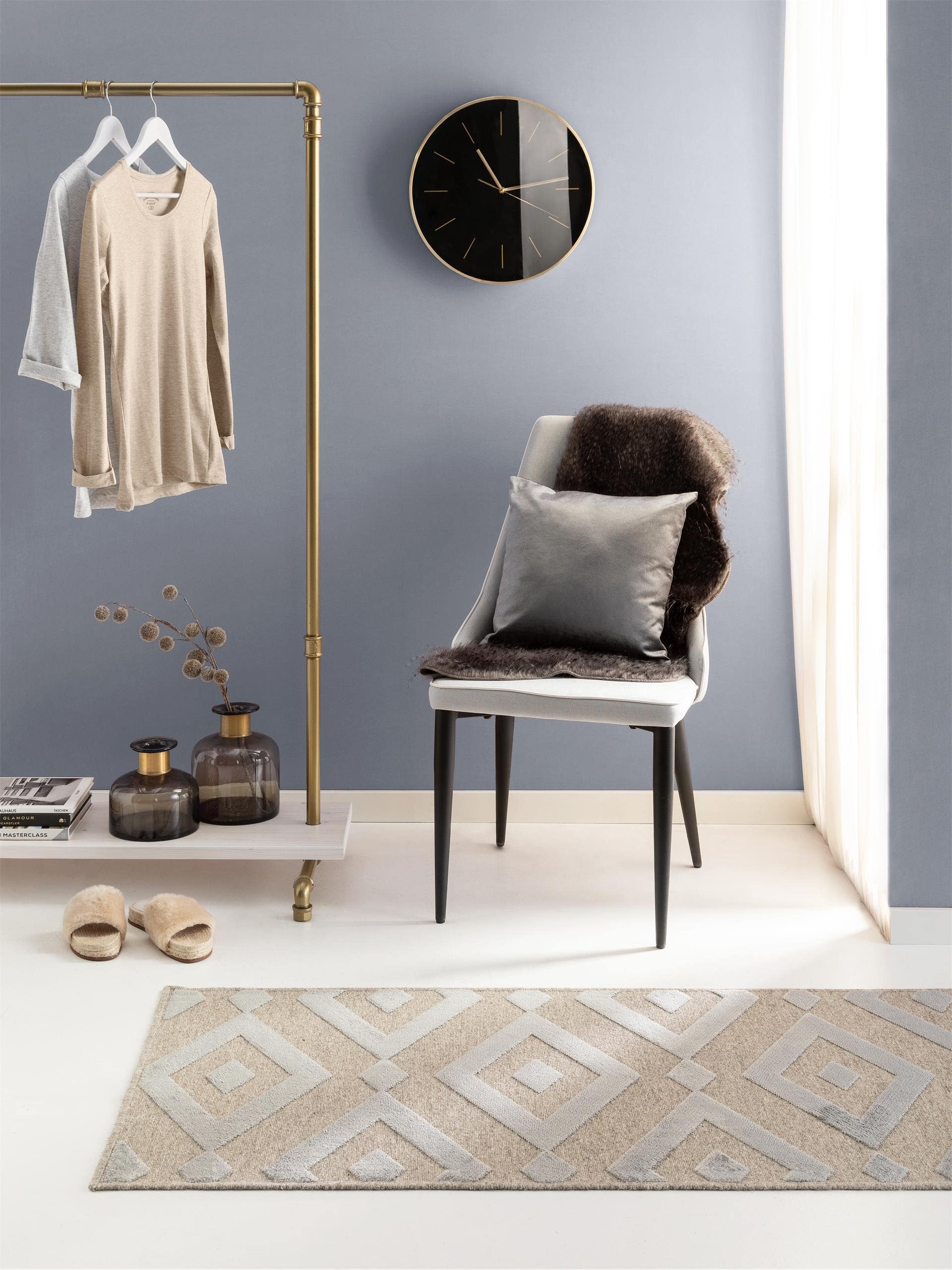 Tapis viscose Nord /Gris