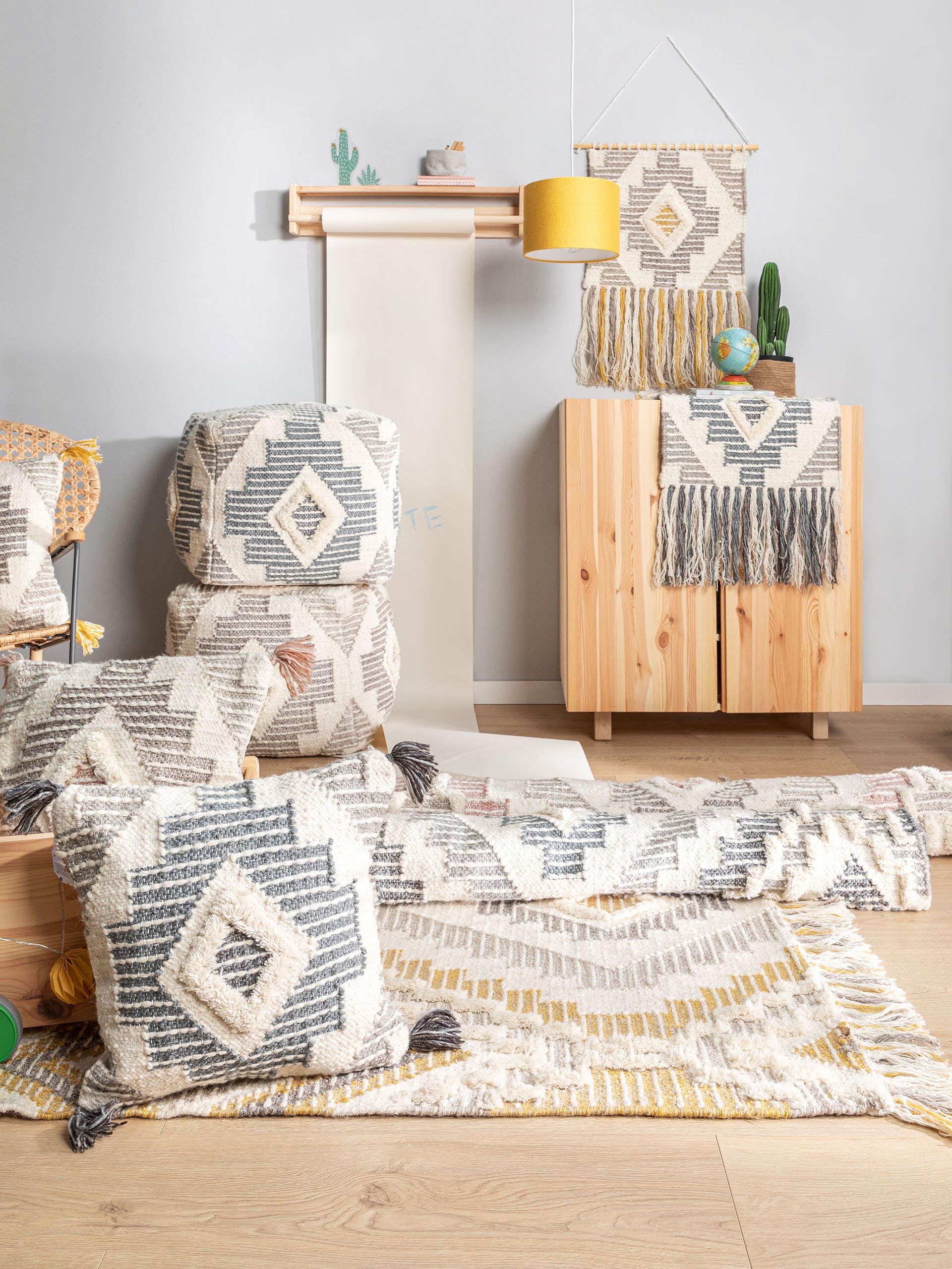 Wollteppich Wanda Dunkelgrau