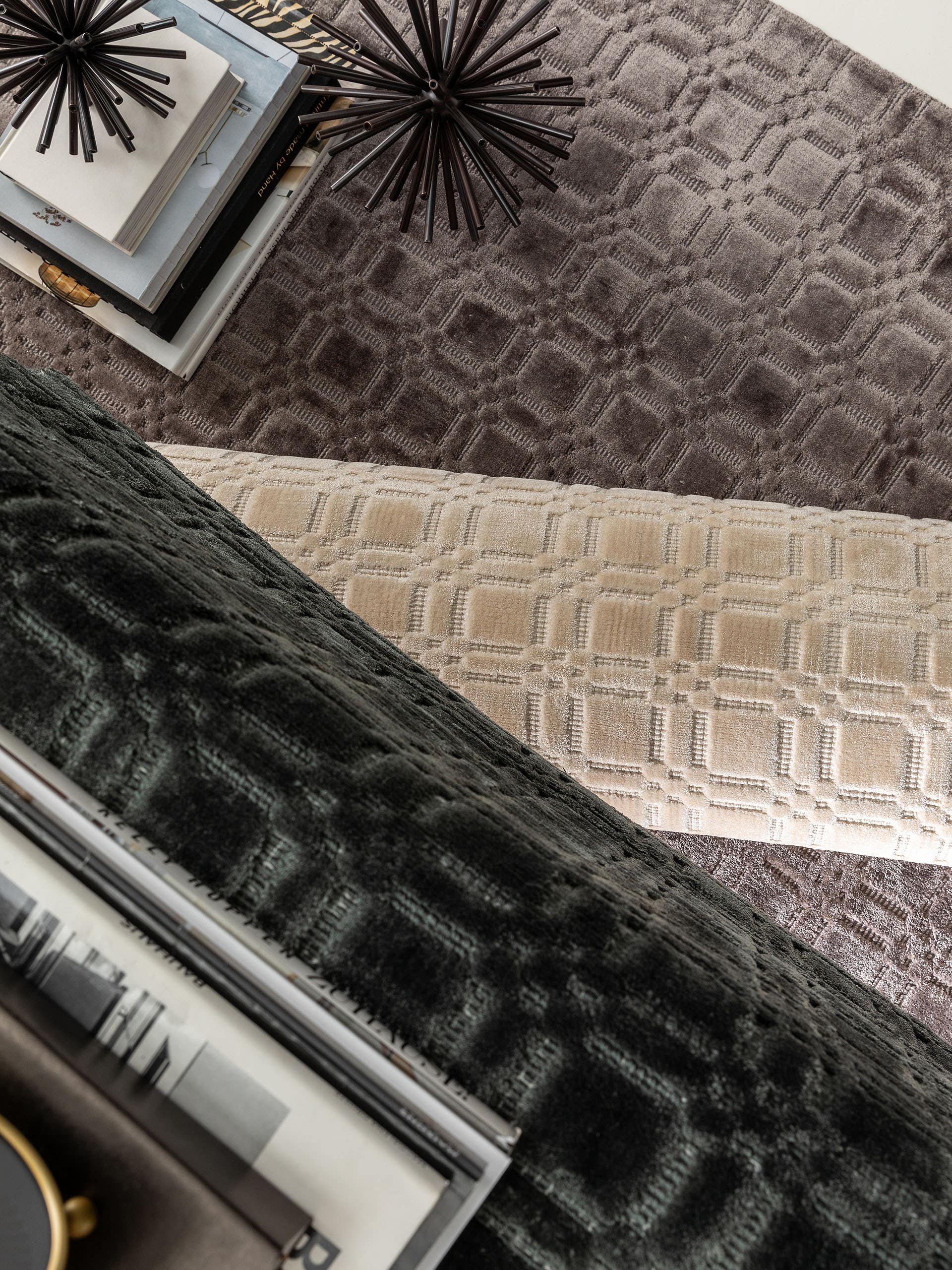 Tapis en viscose Nelson Crème