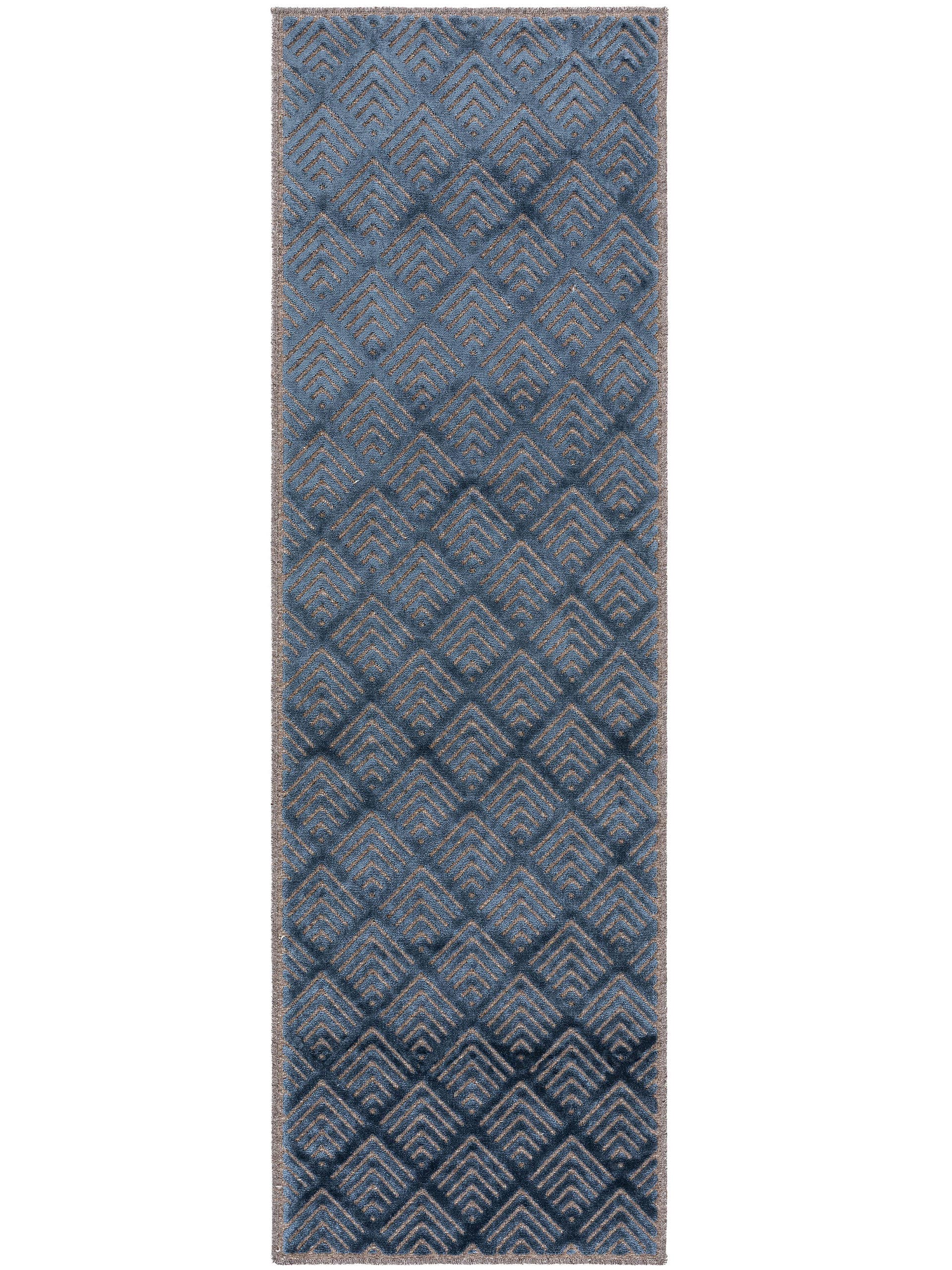 Tapis viscose North bleu foncé