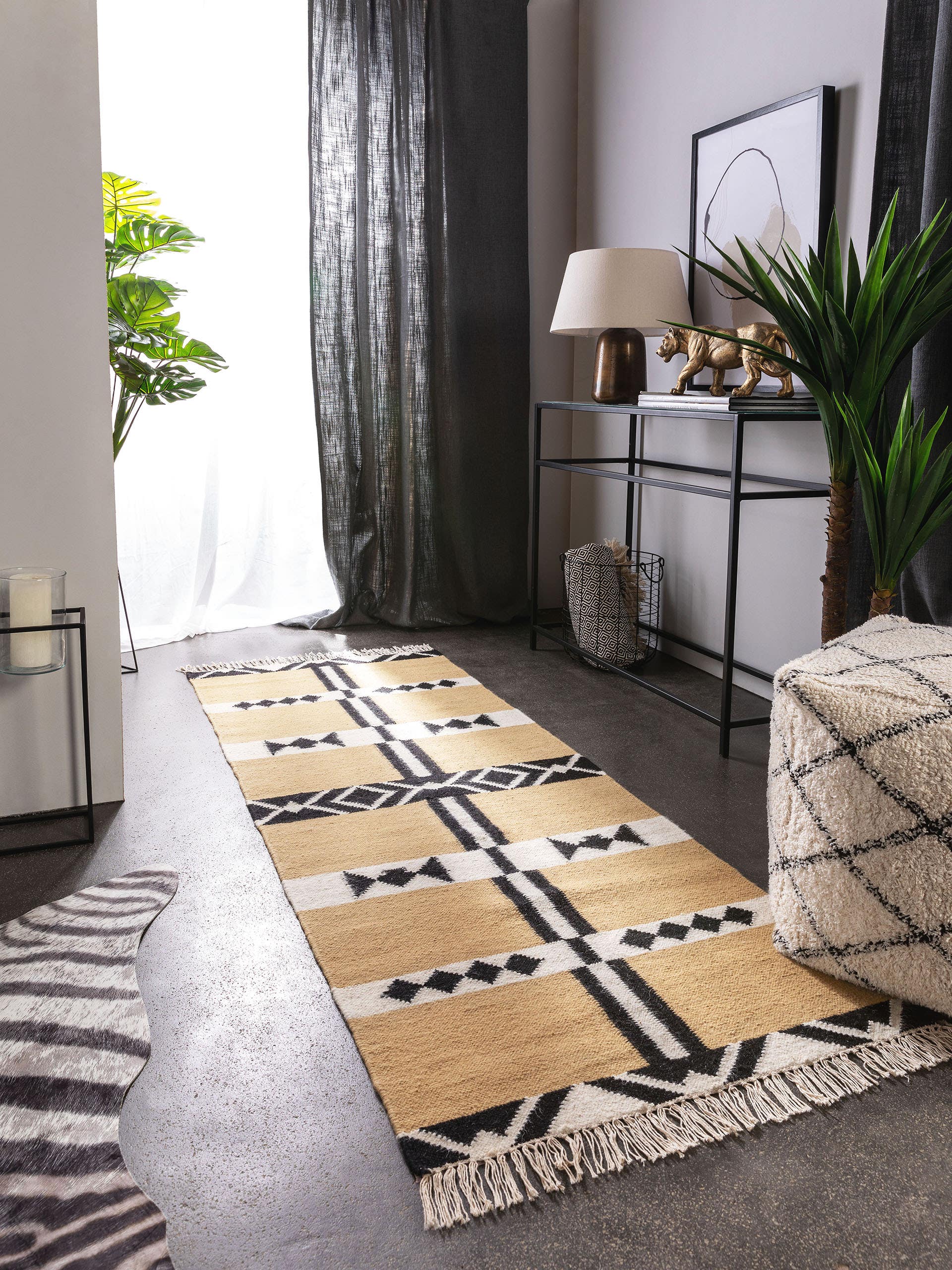 Tapis de passage en laine Billie