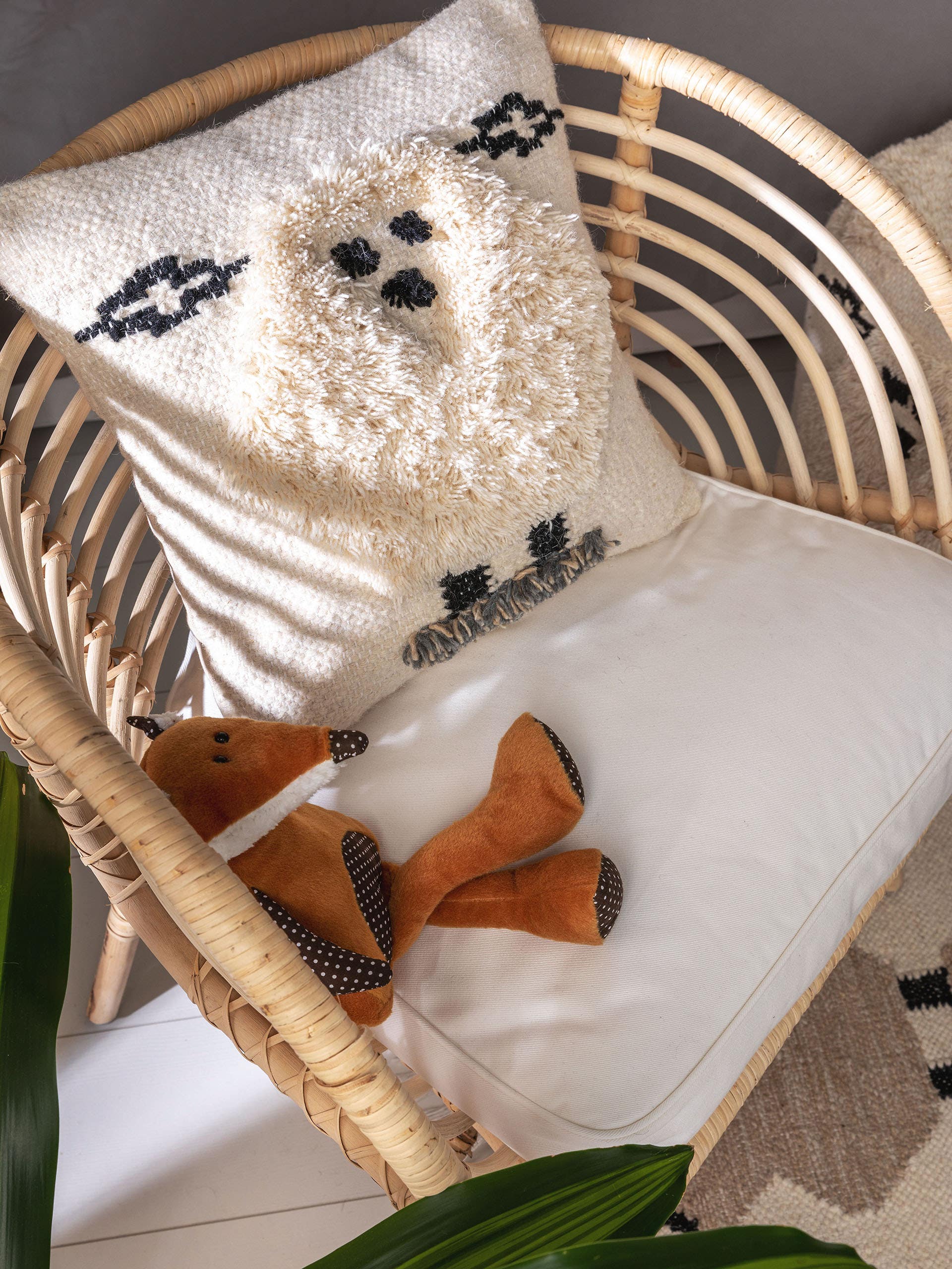 Housse de coussin Shawn ivoire