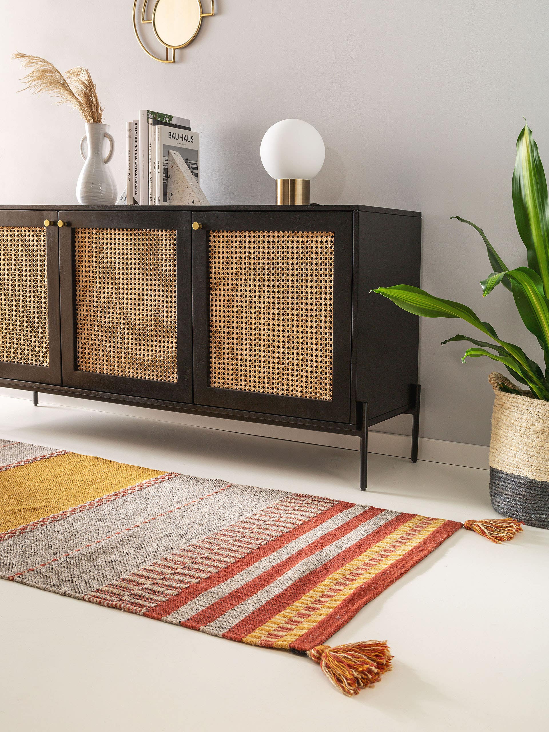 Tapis de passage en laine Haley /Rouge