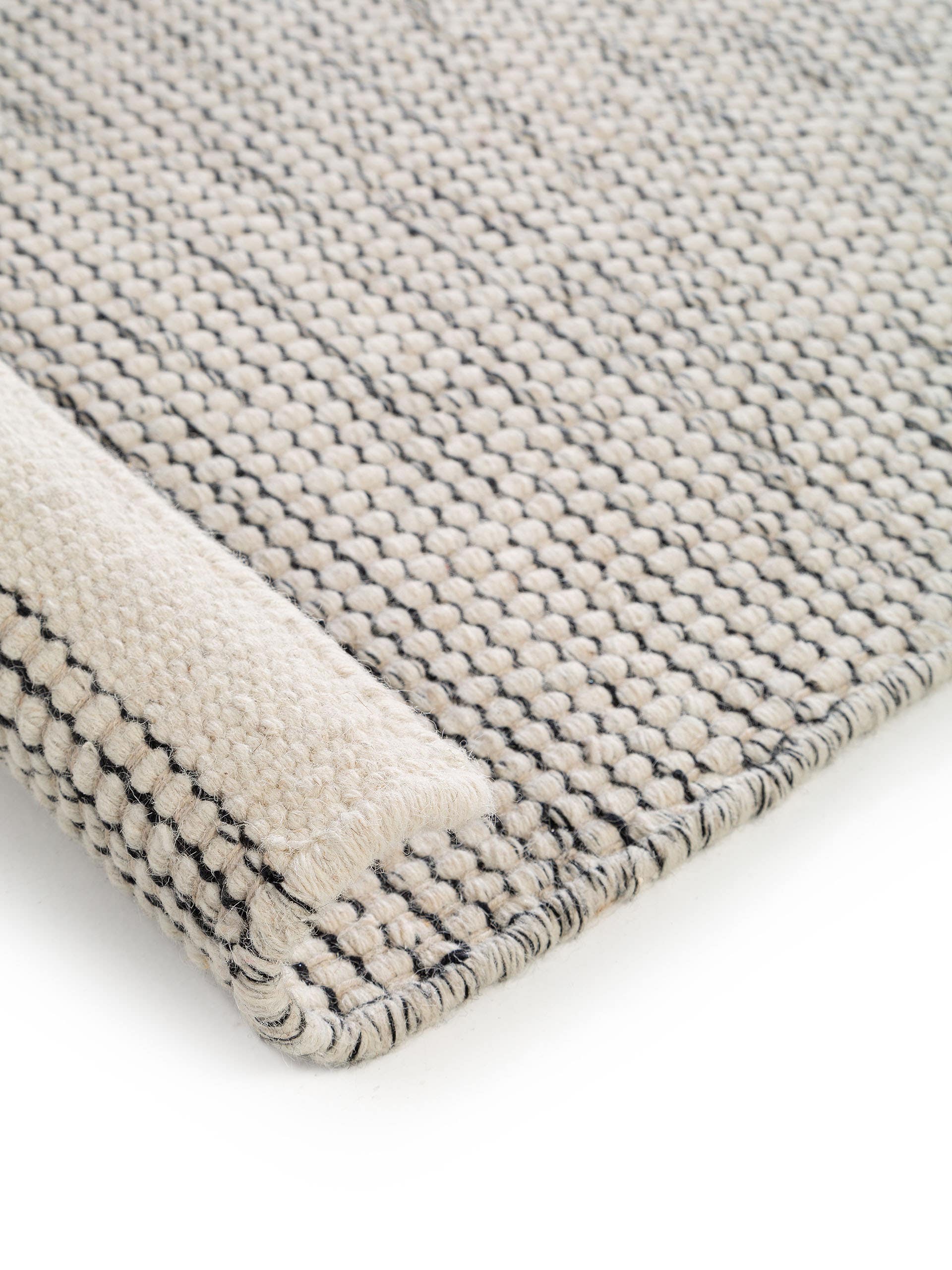 Tapis de passage en laine Rocco / Noir