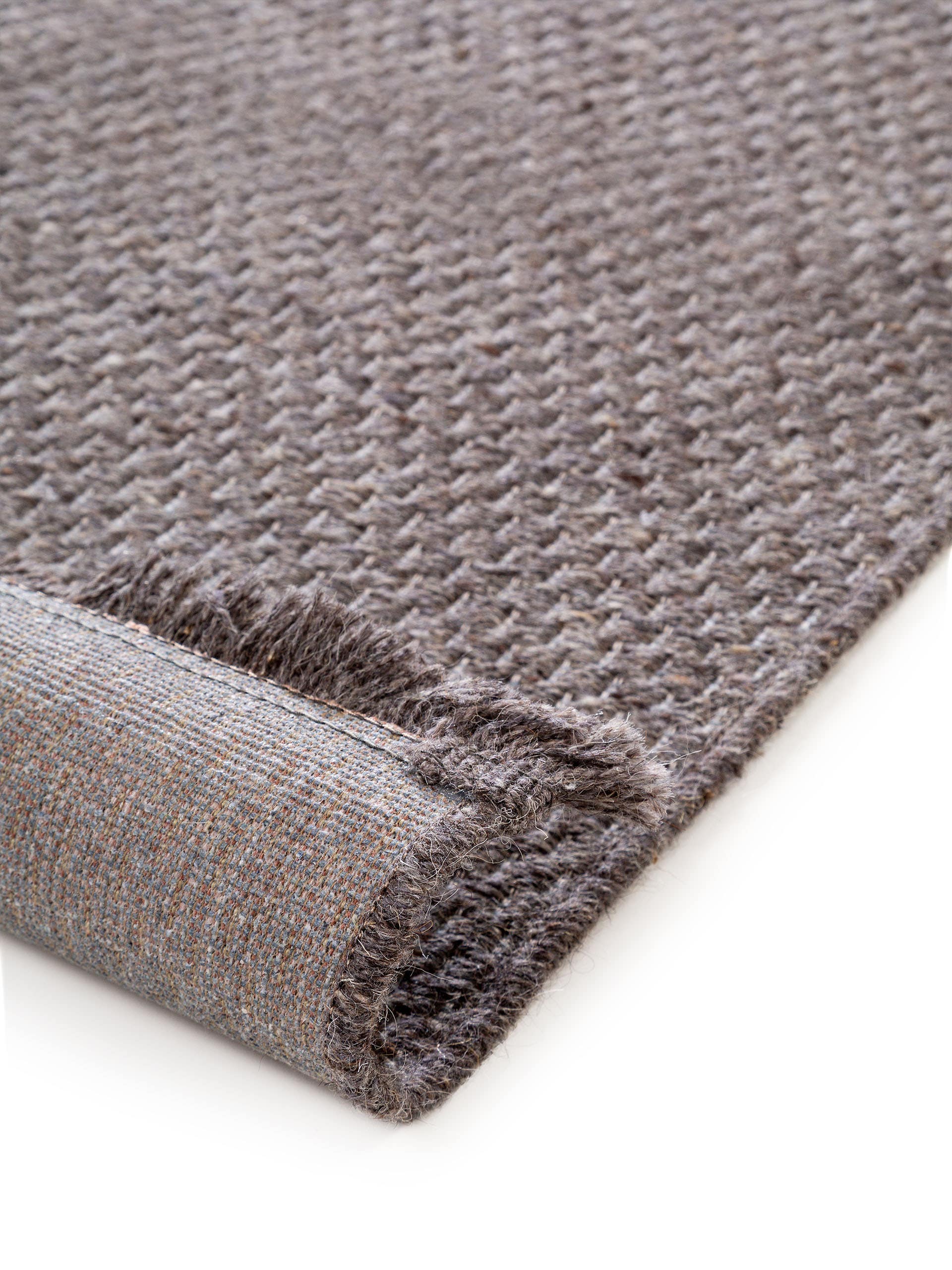 Tapis de passage en laine Celia gris foncé