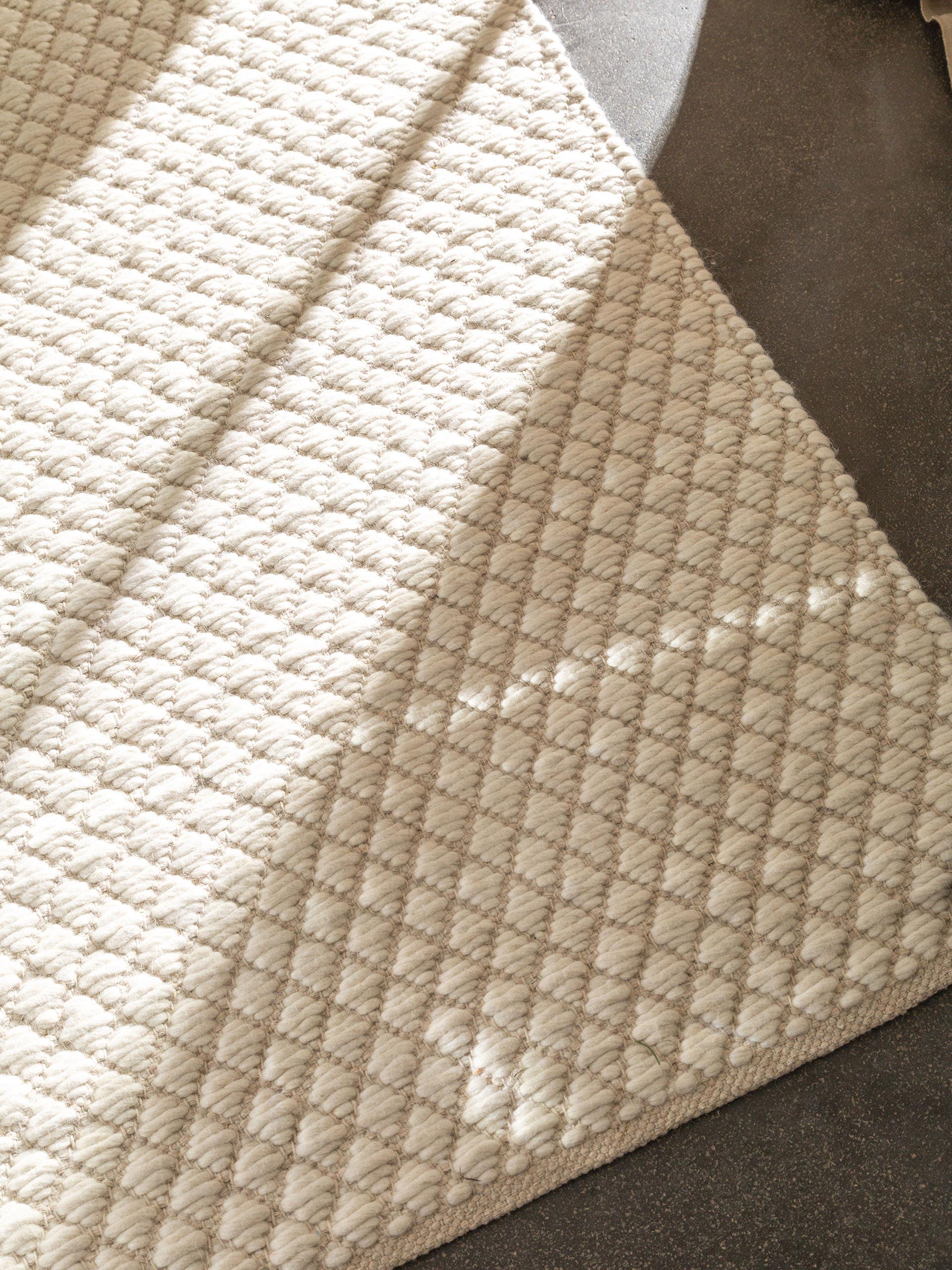 Tapis de passage en laine Ted Ivory