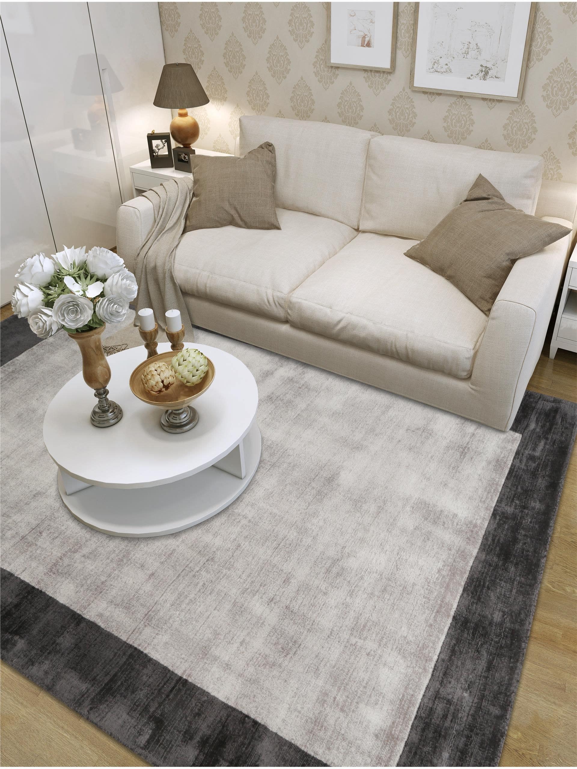 Cadre de tapis en viscose