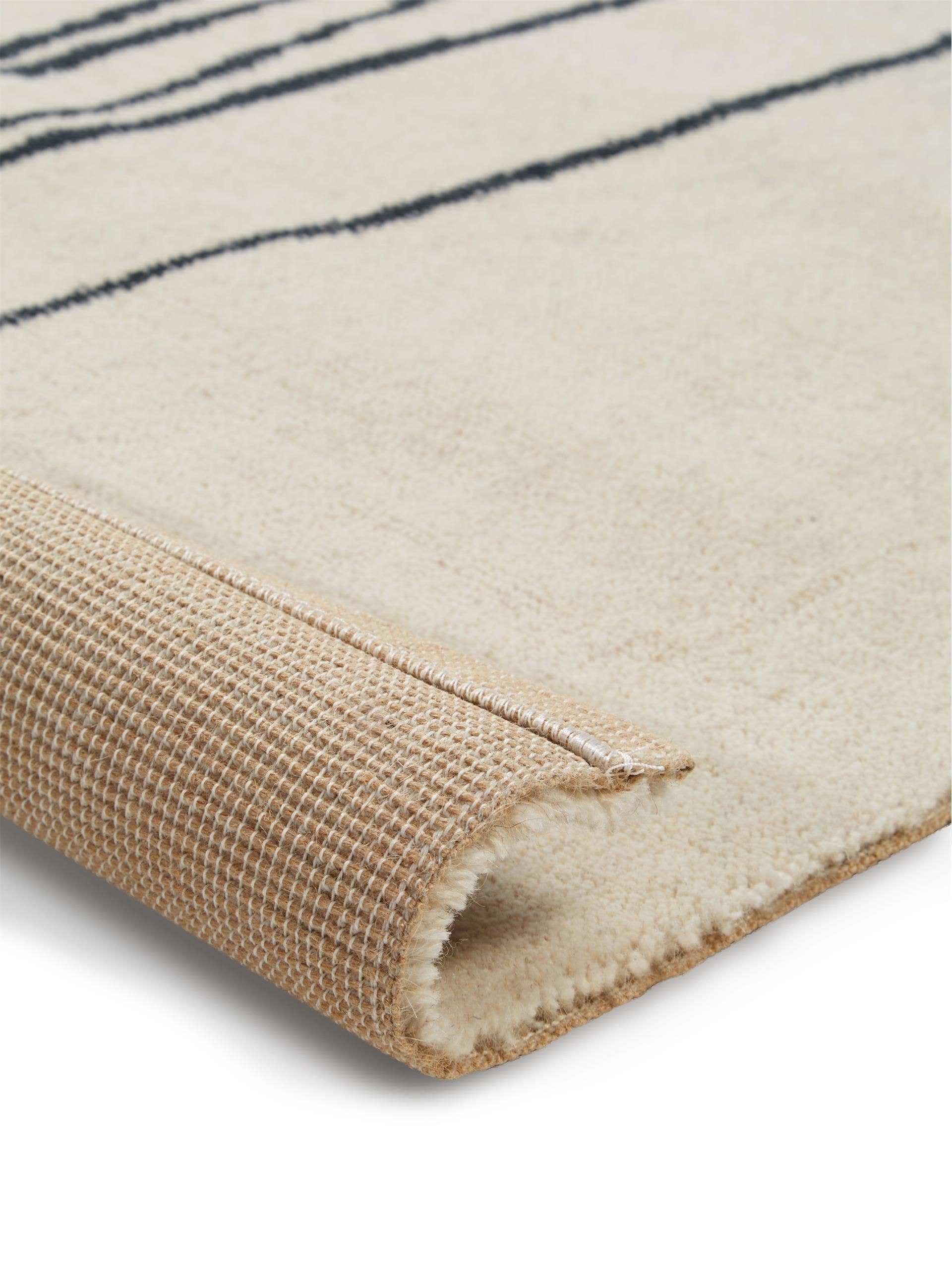 Tapis en laine crème Nesta