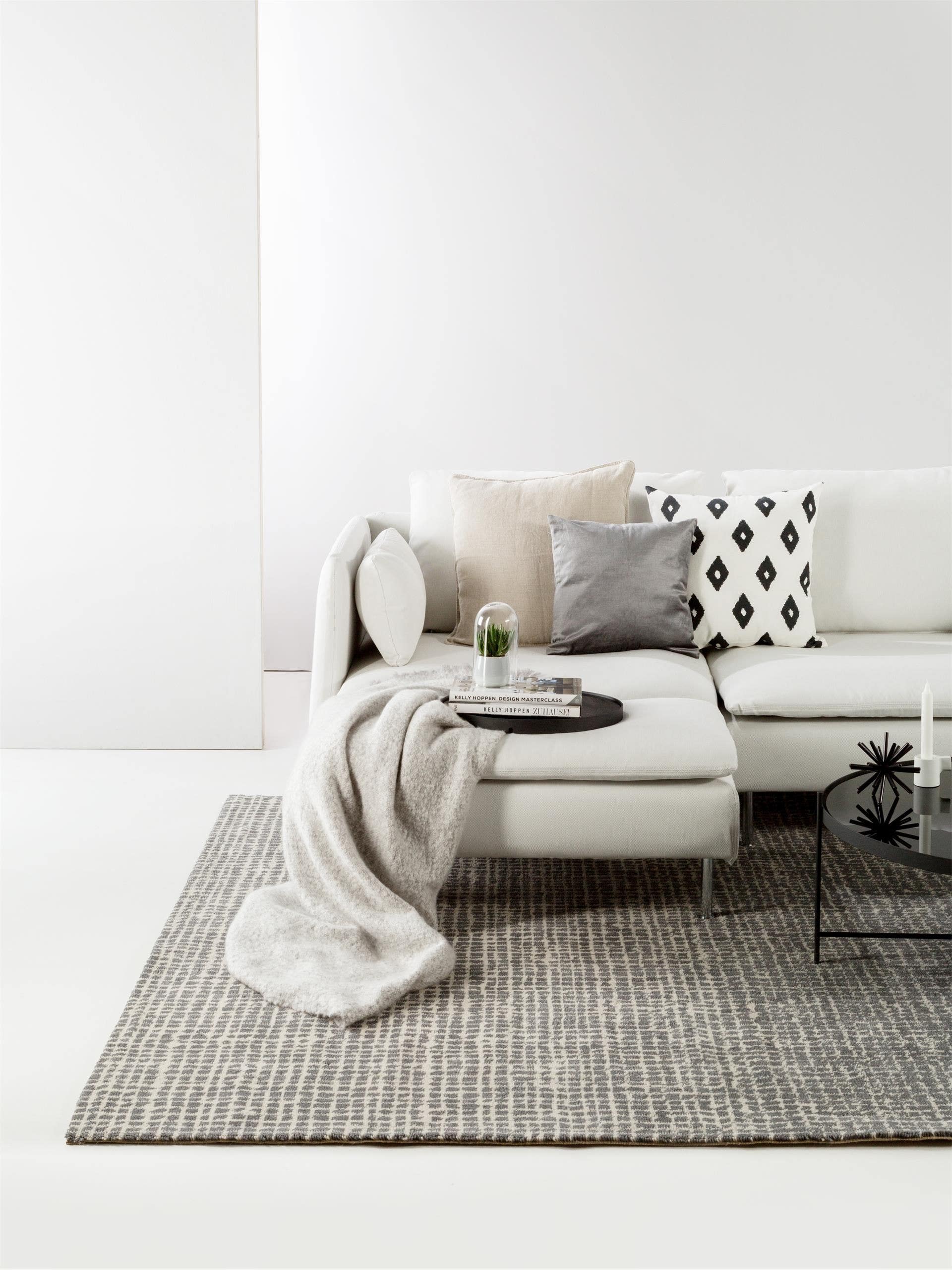 Tapis en laine Nesta gris clair