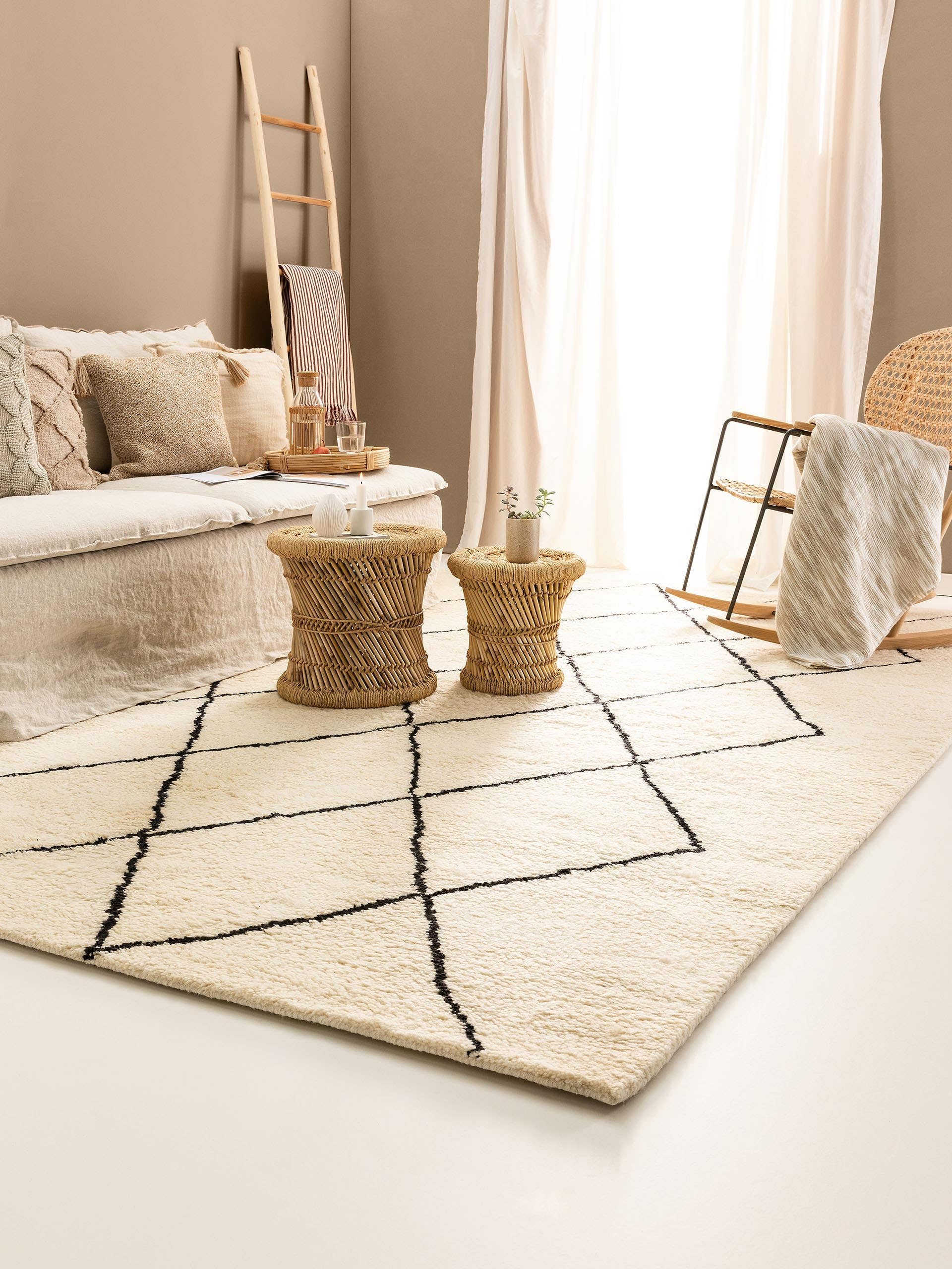 Wollteppich Berber Cream
