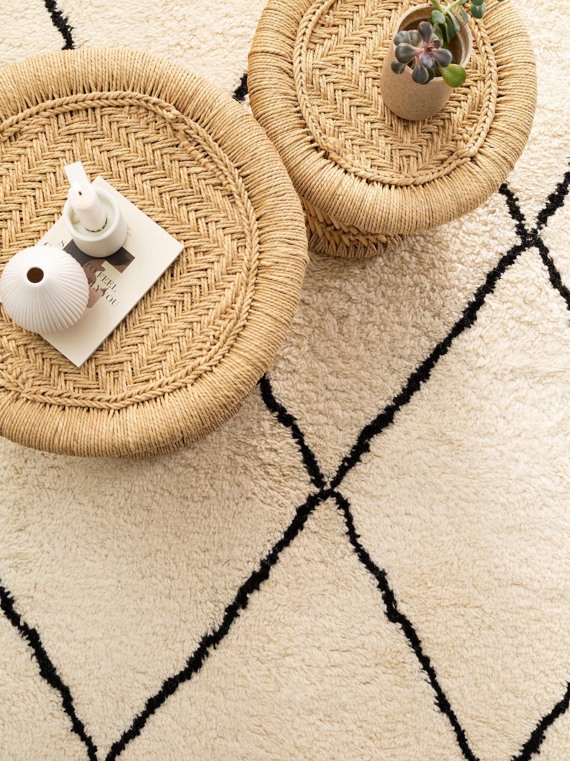 Wollteppich Berber Cream