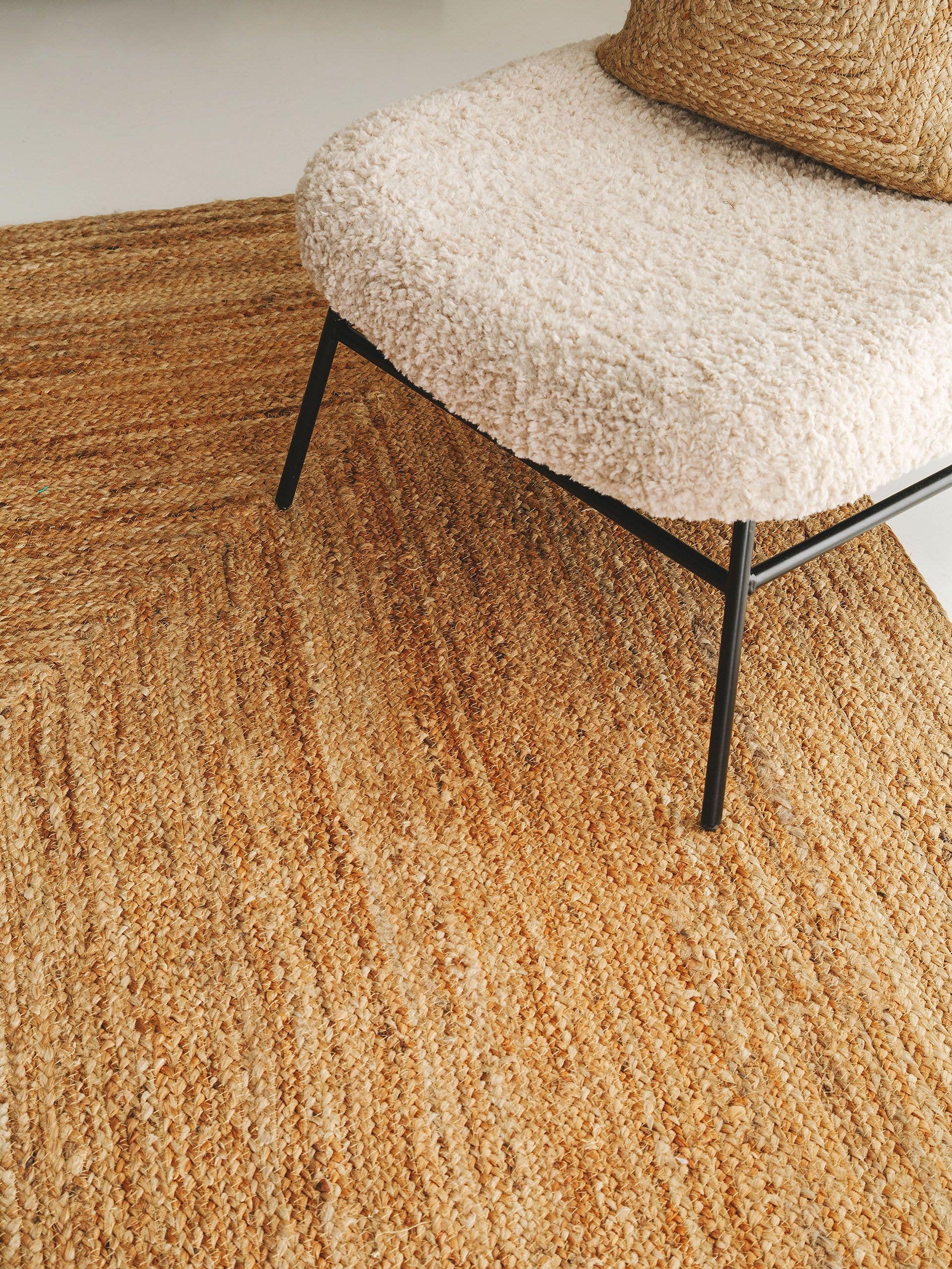 Tapis en jute Jutta marron clair