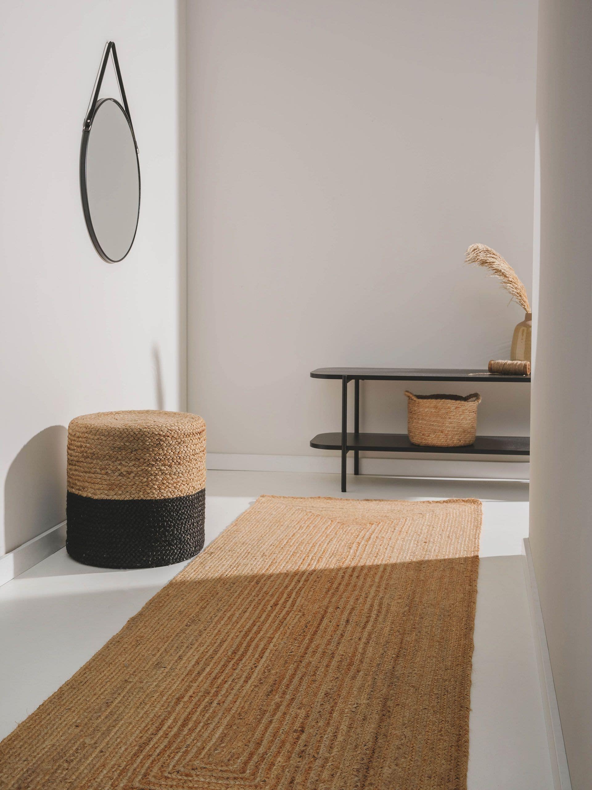 Tapis en jute Jutta marron clair