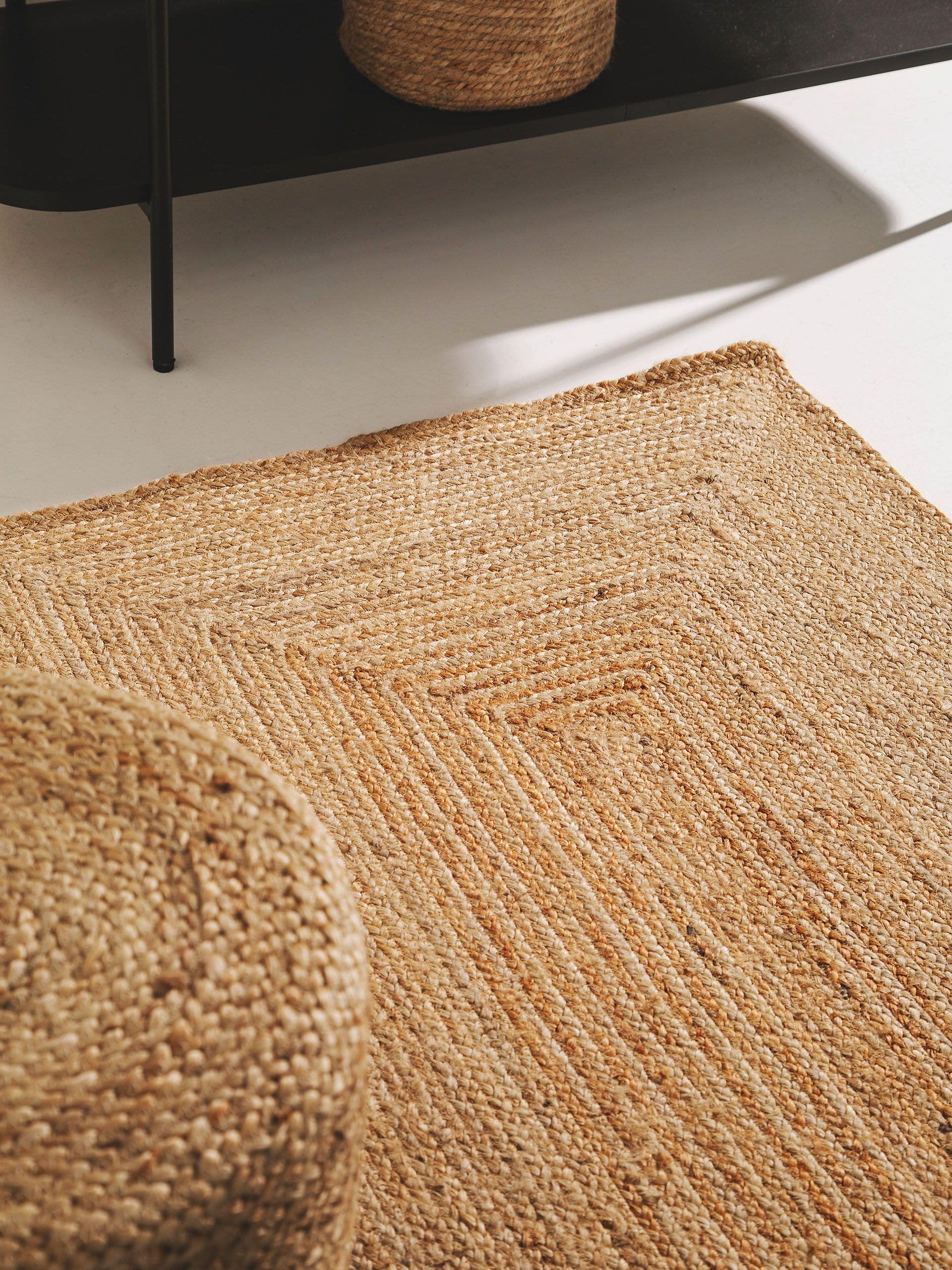 Tapis en jute Jutta marron clair
