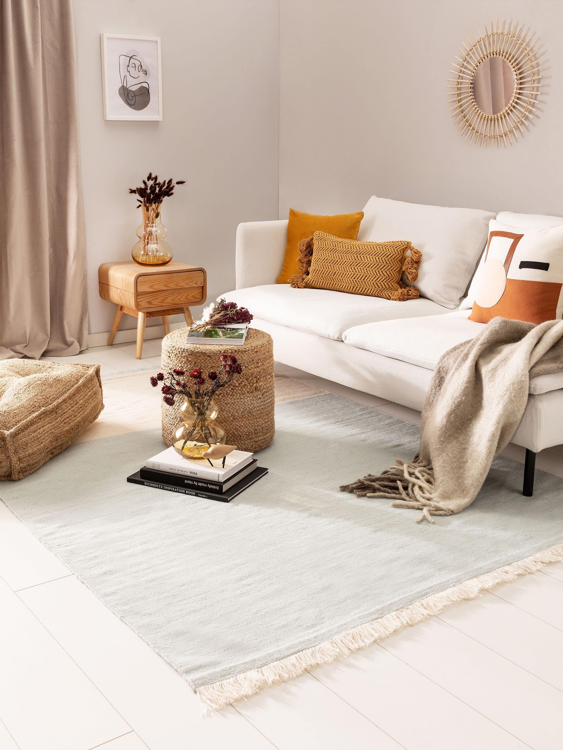 Tapis en laine Blok /Rouge foncé