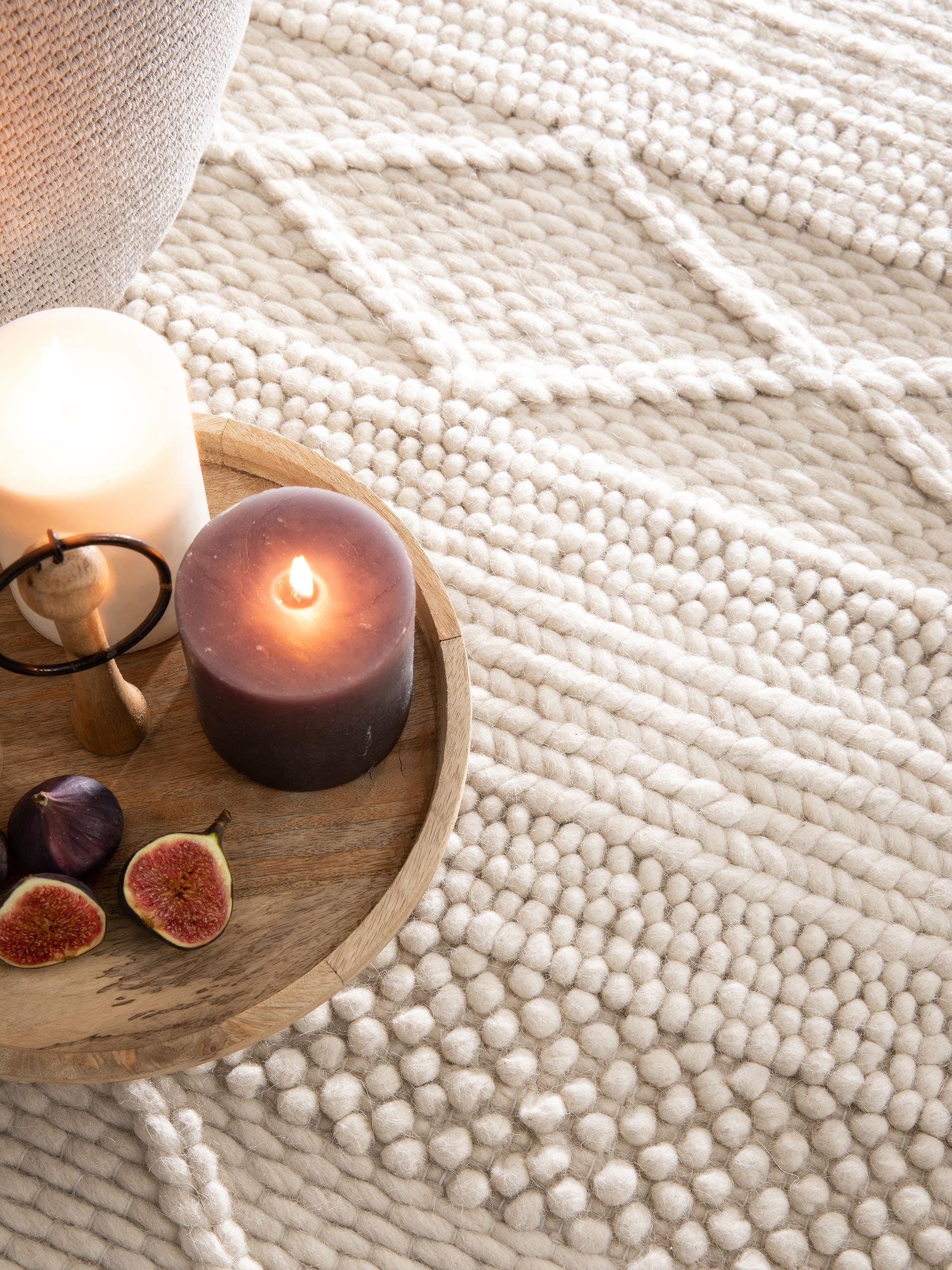 Tapis en laine Alva Crème