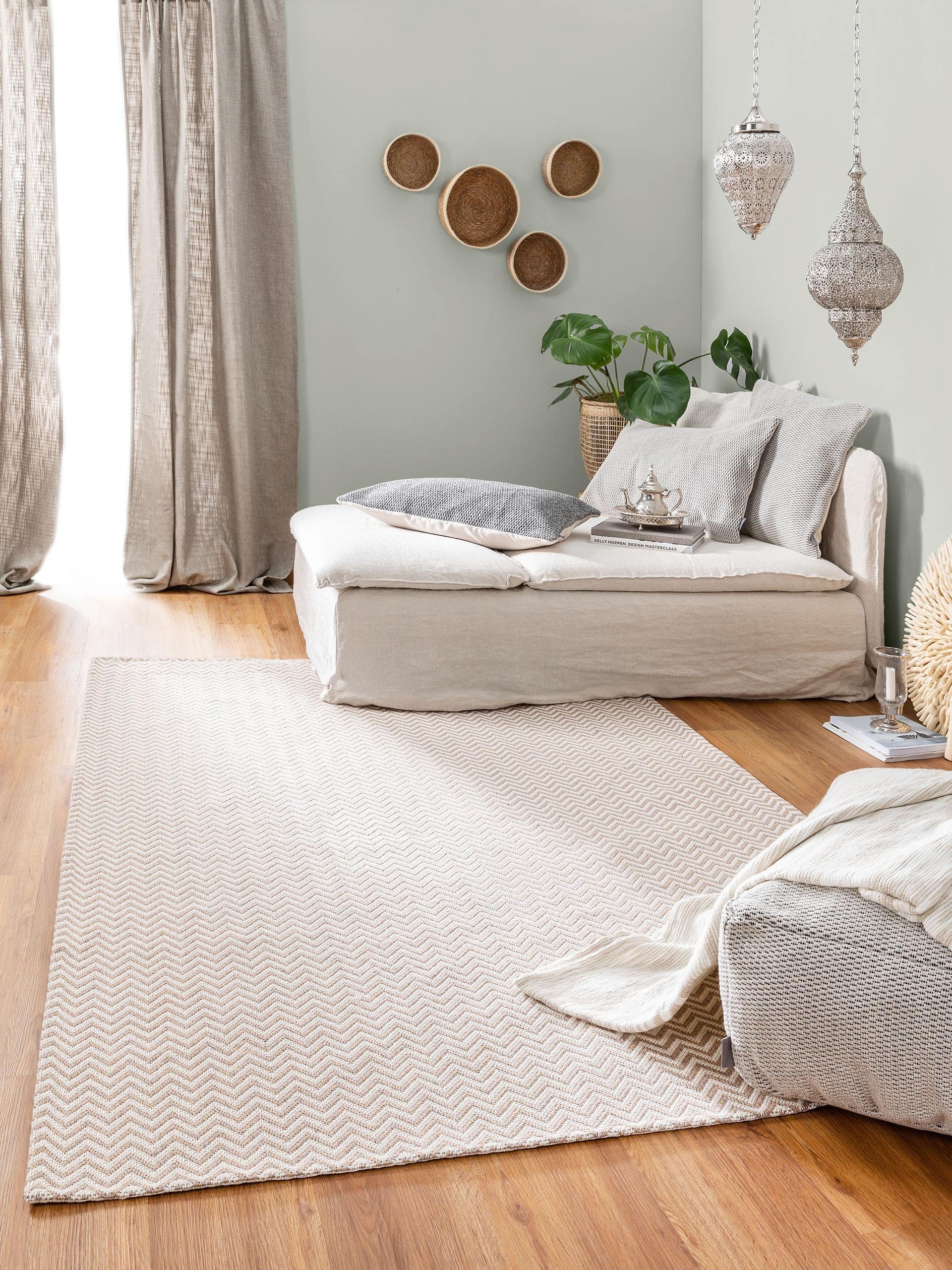 Tapis Lavable en Coton Cooper Gris Clair