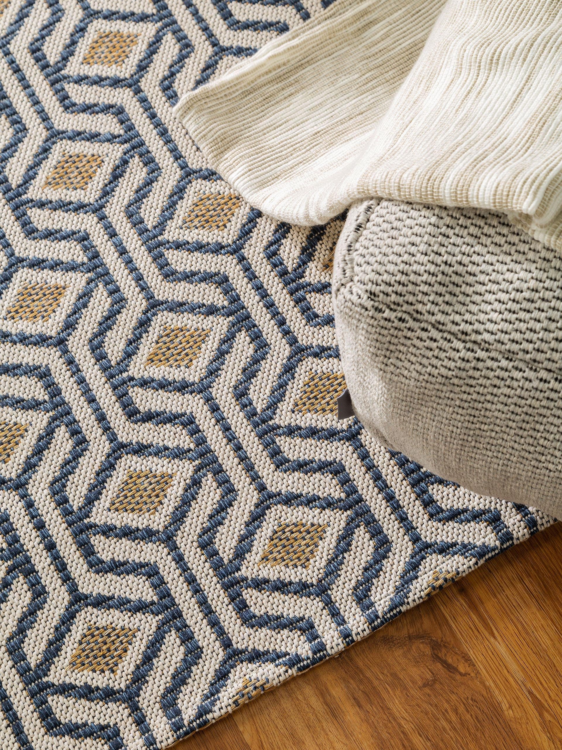 Tapis lavable en coton Cooper /Jaune