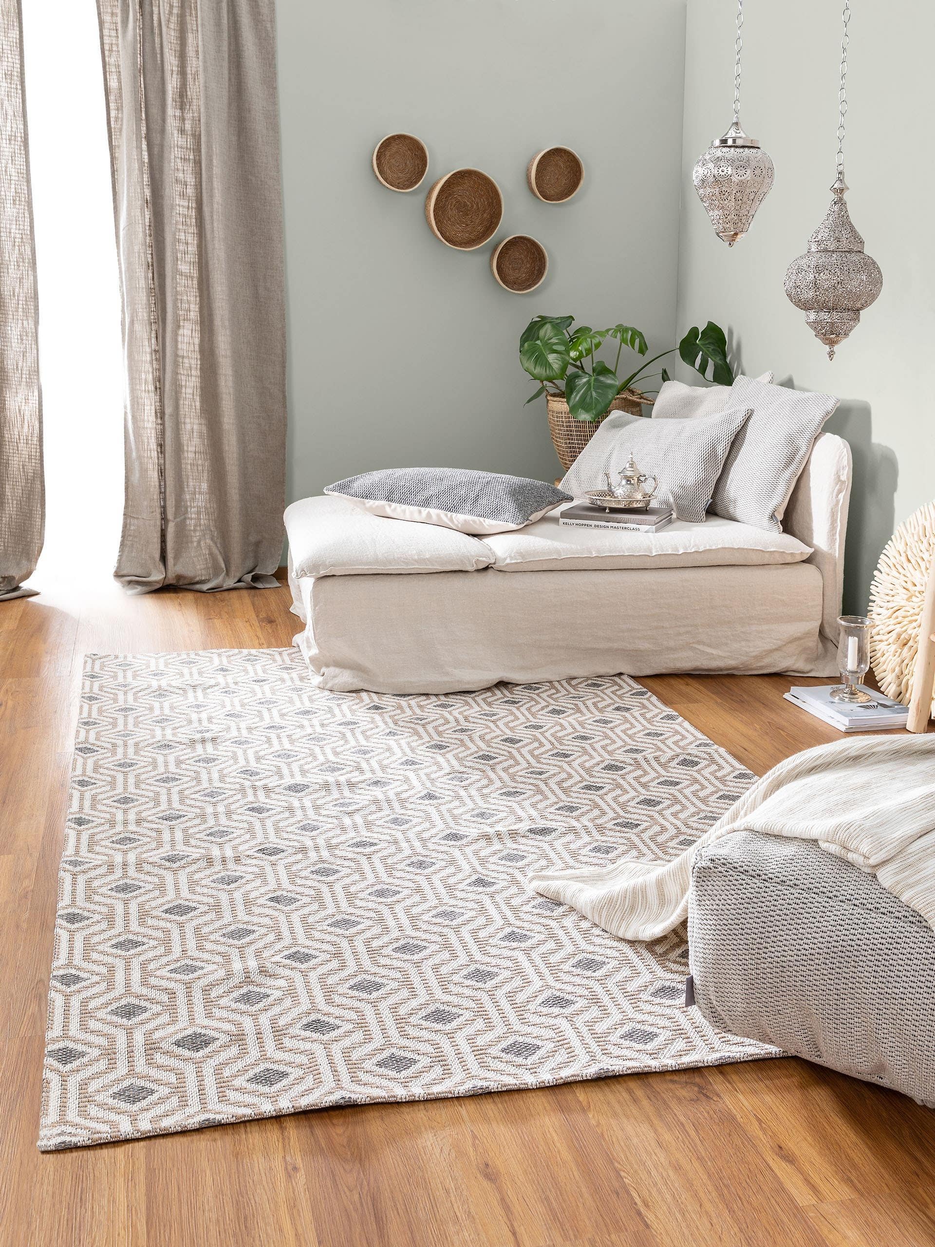 Tapis lavable en coton Cooper /Jaune