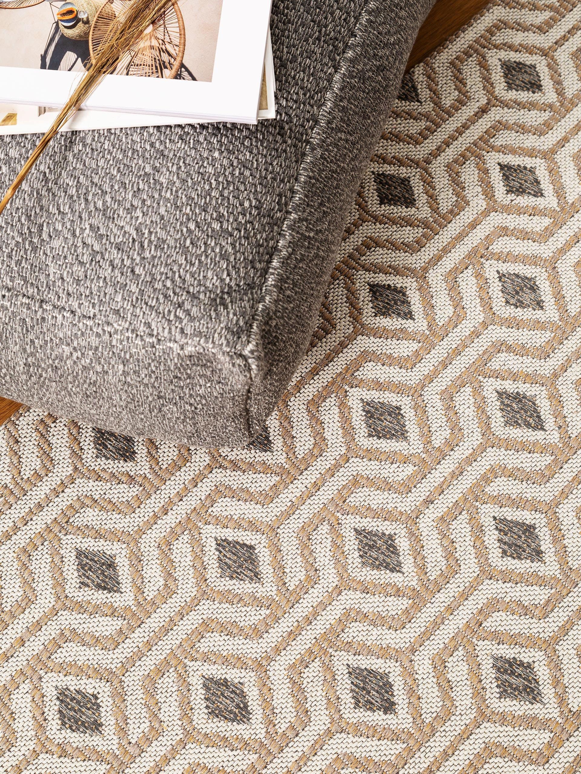 Tapis lavable en coton Cooper /Jaune