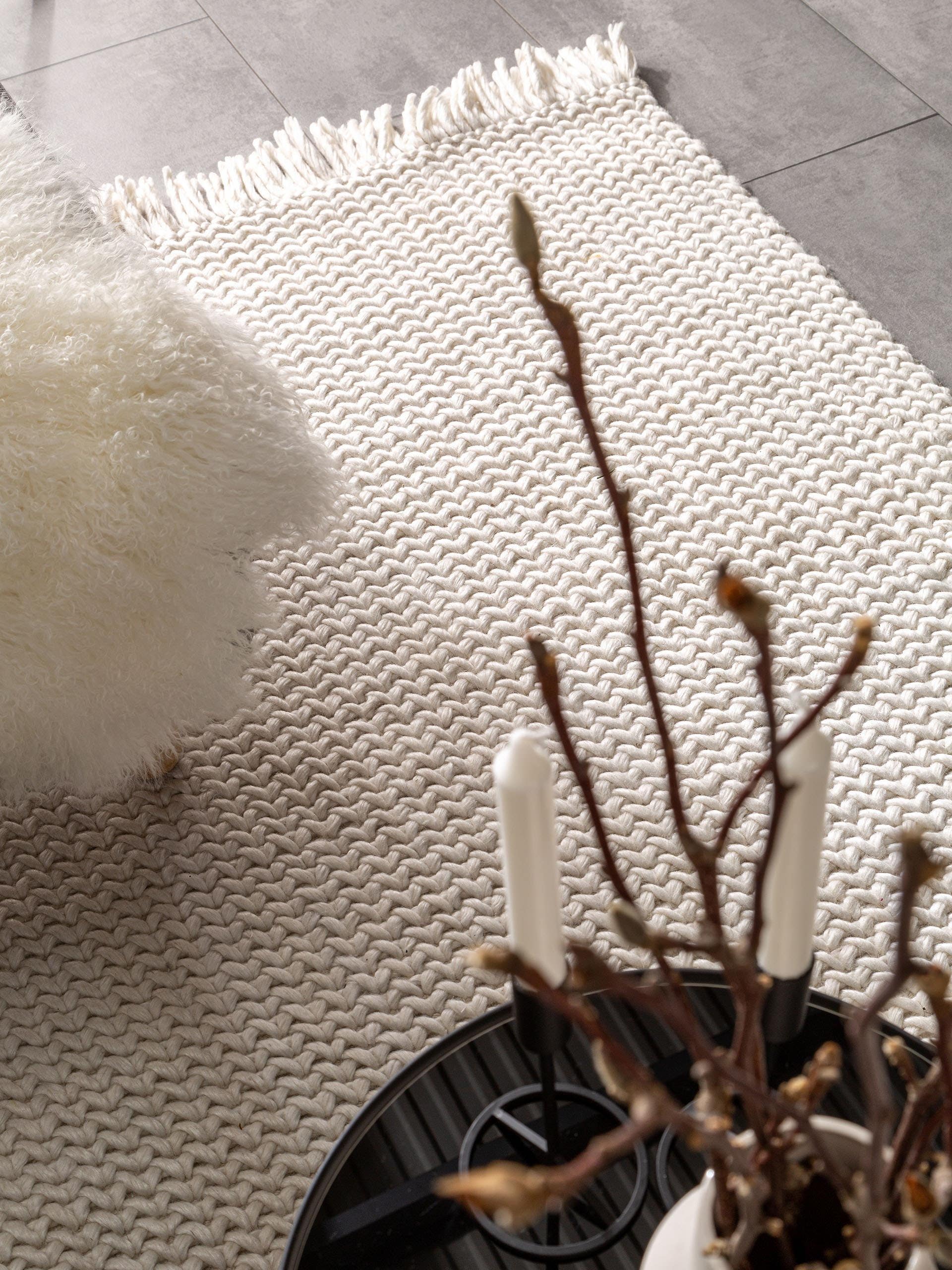 Tapis en laine Velma ivoire