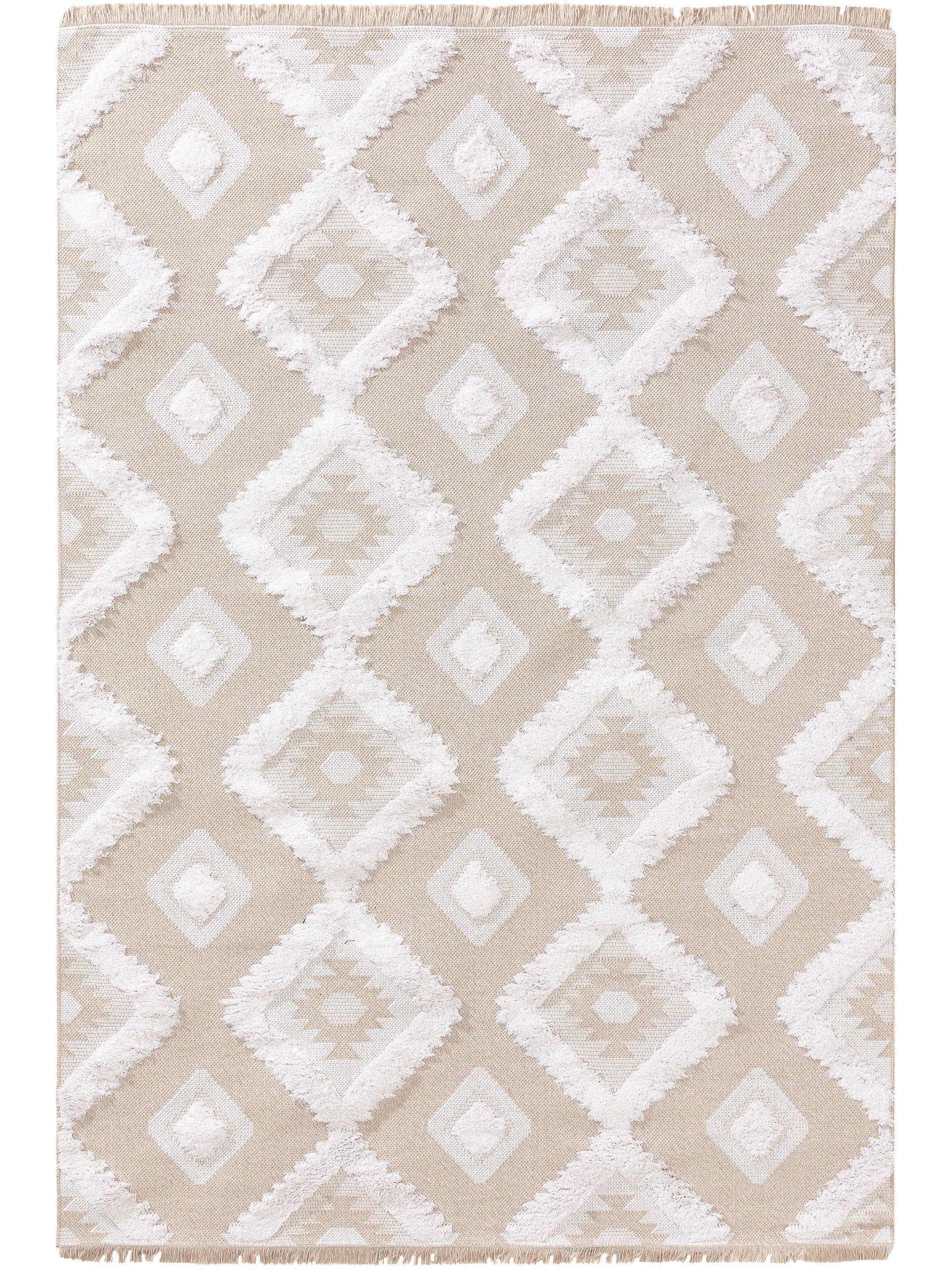 Waschbarer Baumwollteppich Oslo Cream/Rosa