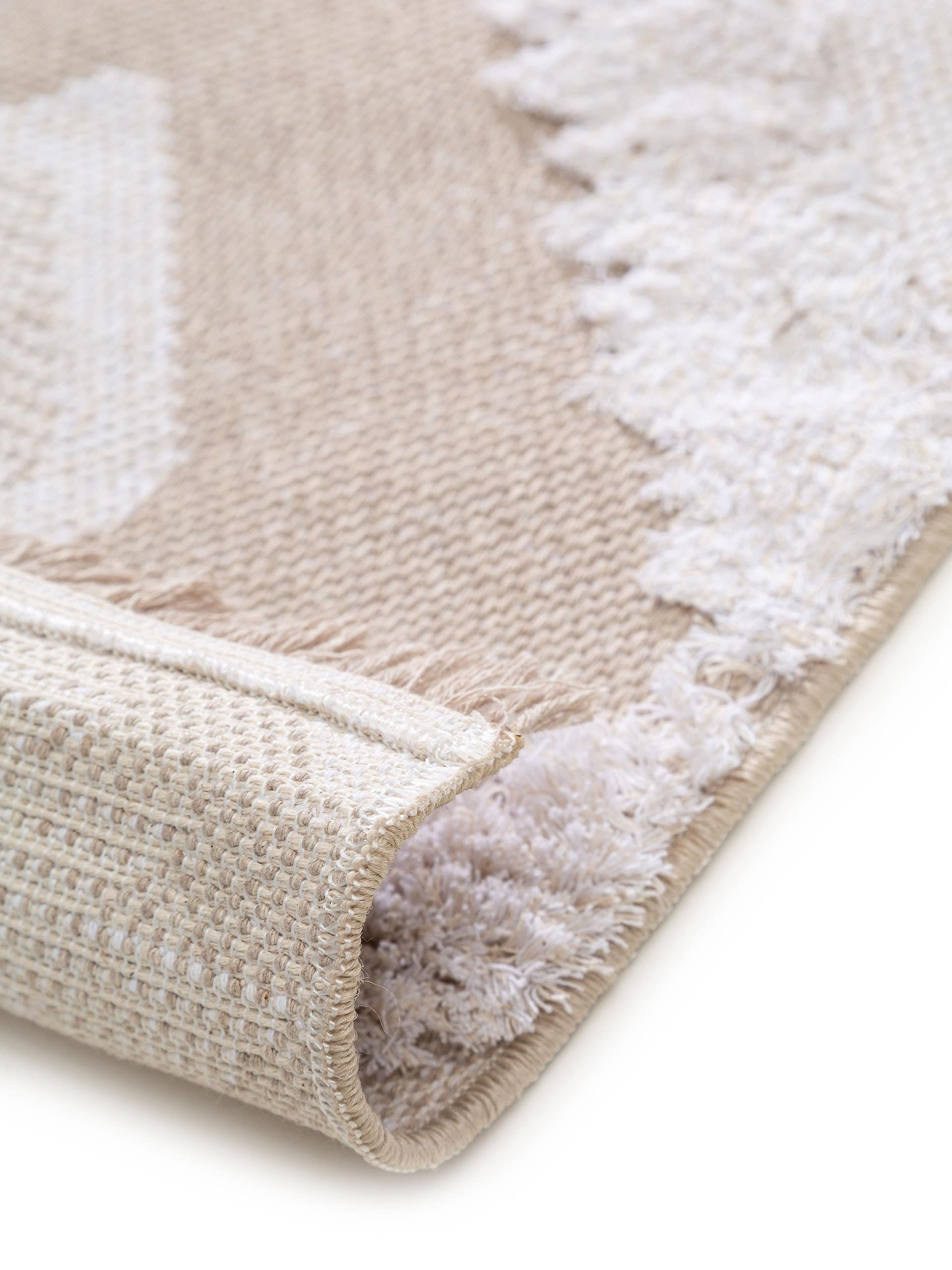 Waschbarer Baumwollteppich Oslo Cream/Rosa