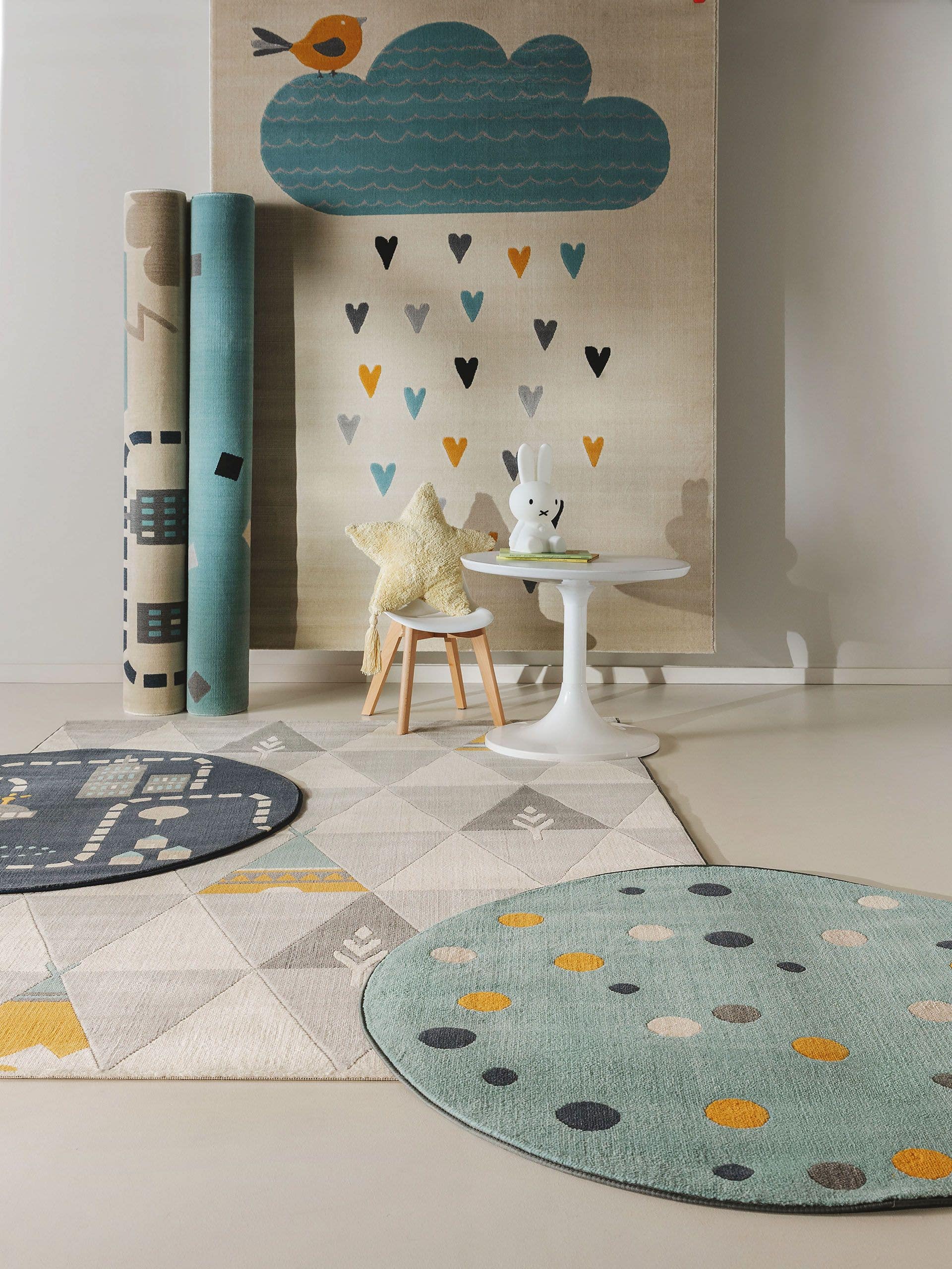 Kinderteppich Juno /Blau