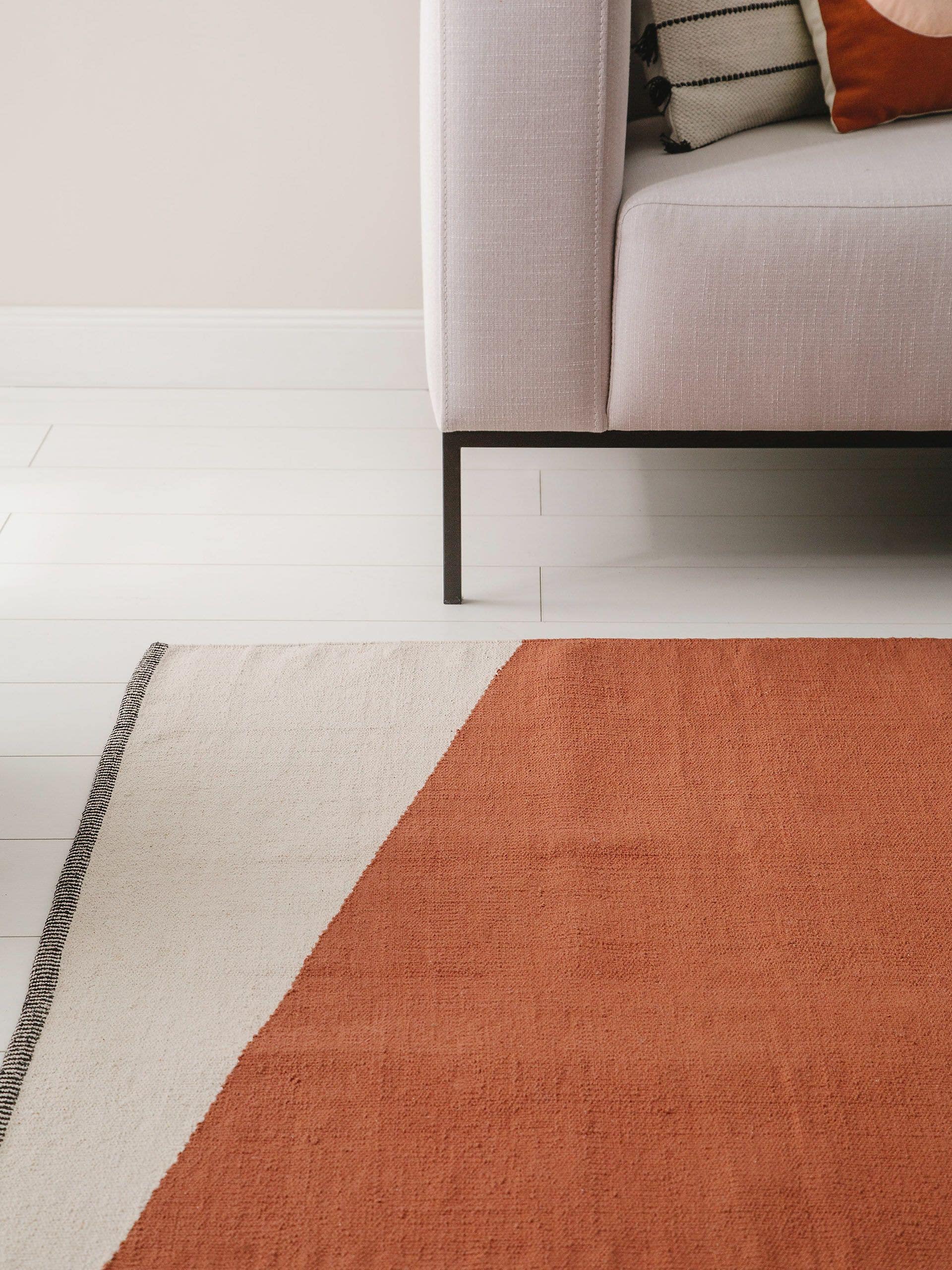 Tapis coton terre cuite Lenny