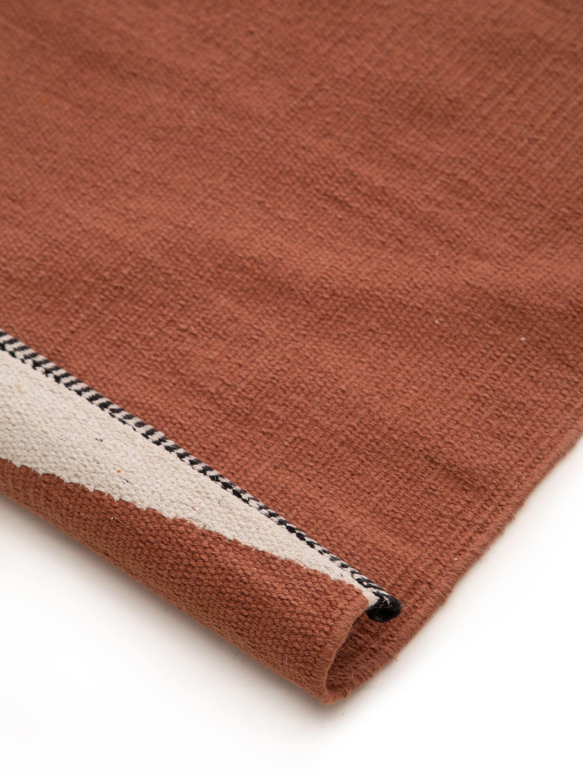 Tapis coton terre cuite Lenny