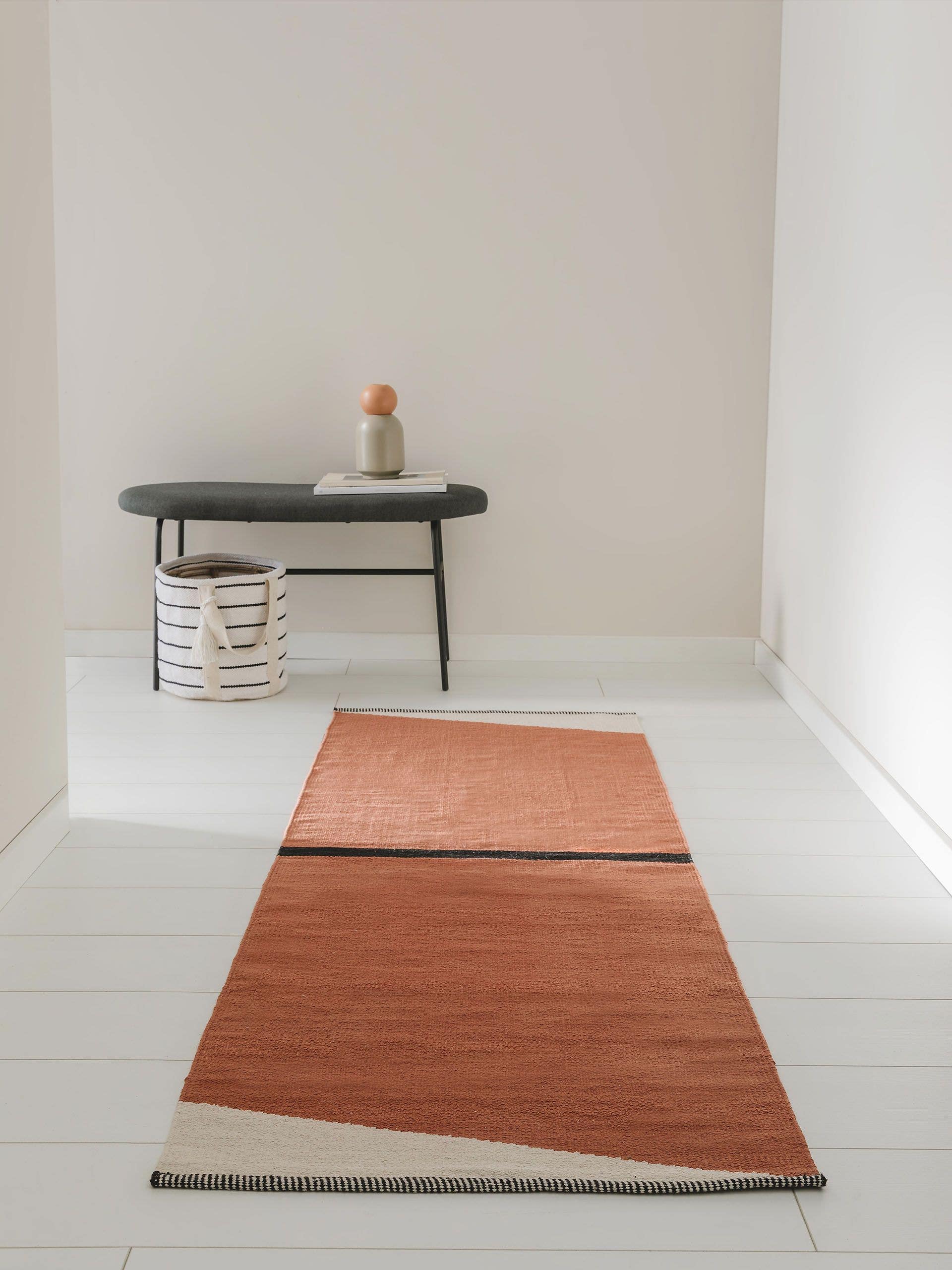 Tapis coton terre cuite Lenny