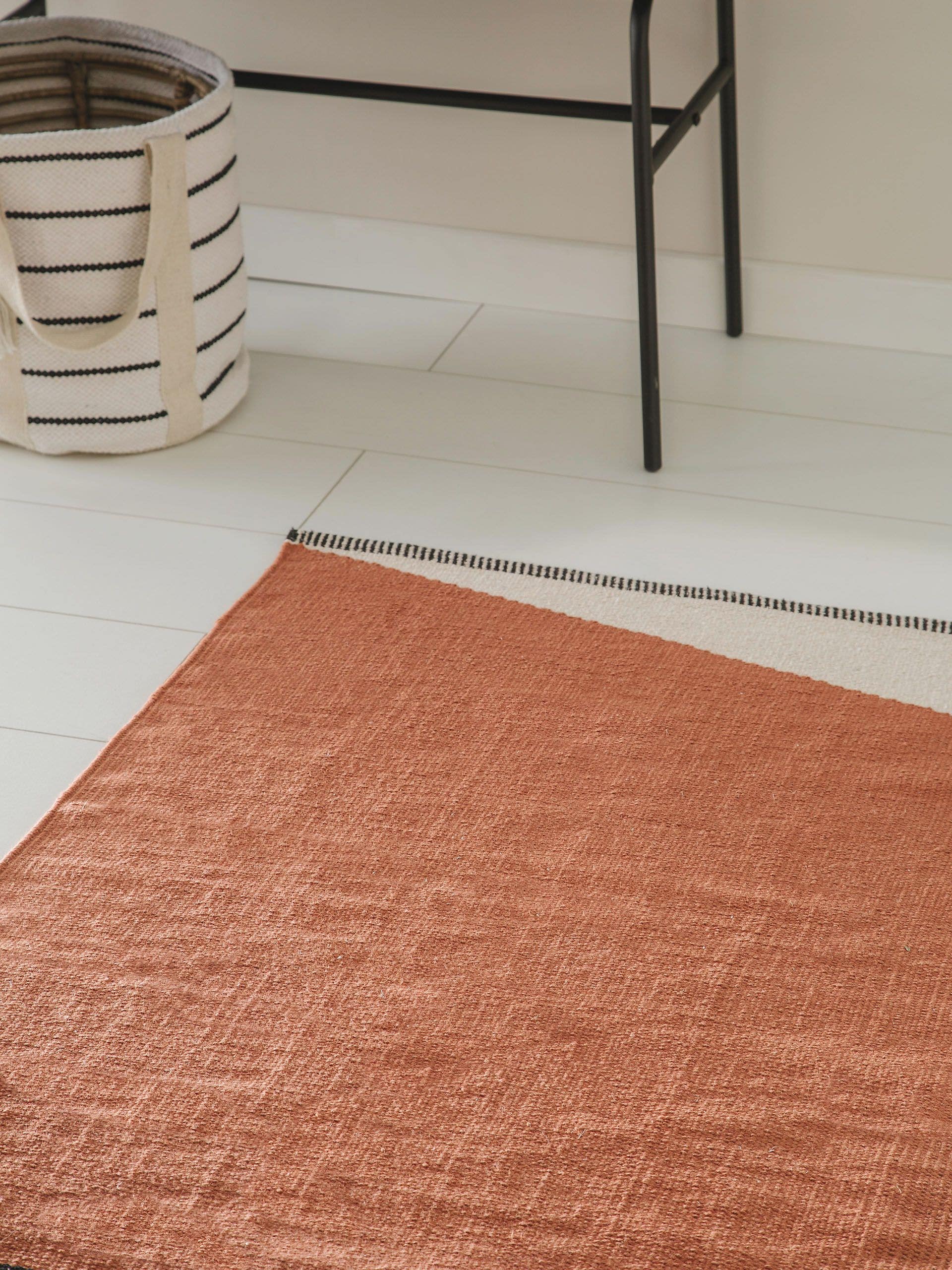 Tapis coton terre cuite Lenny