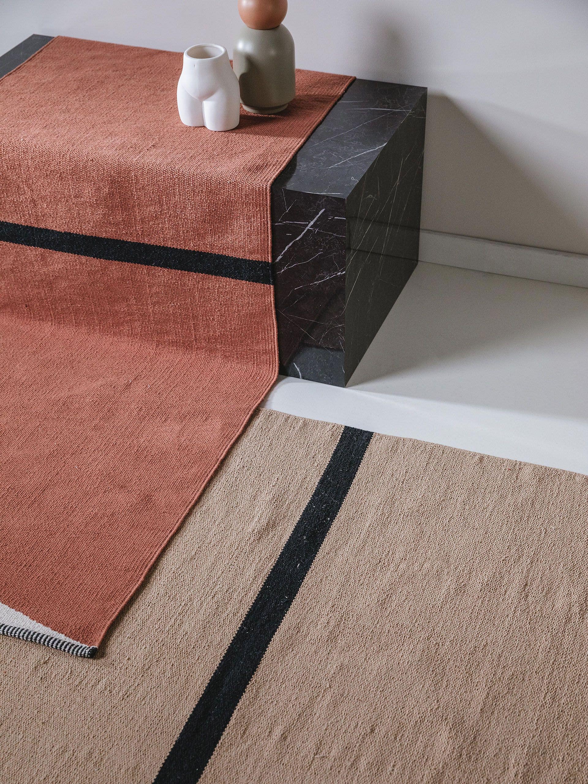 Tapis coton terre cuite Lenny