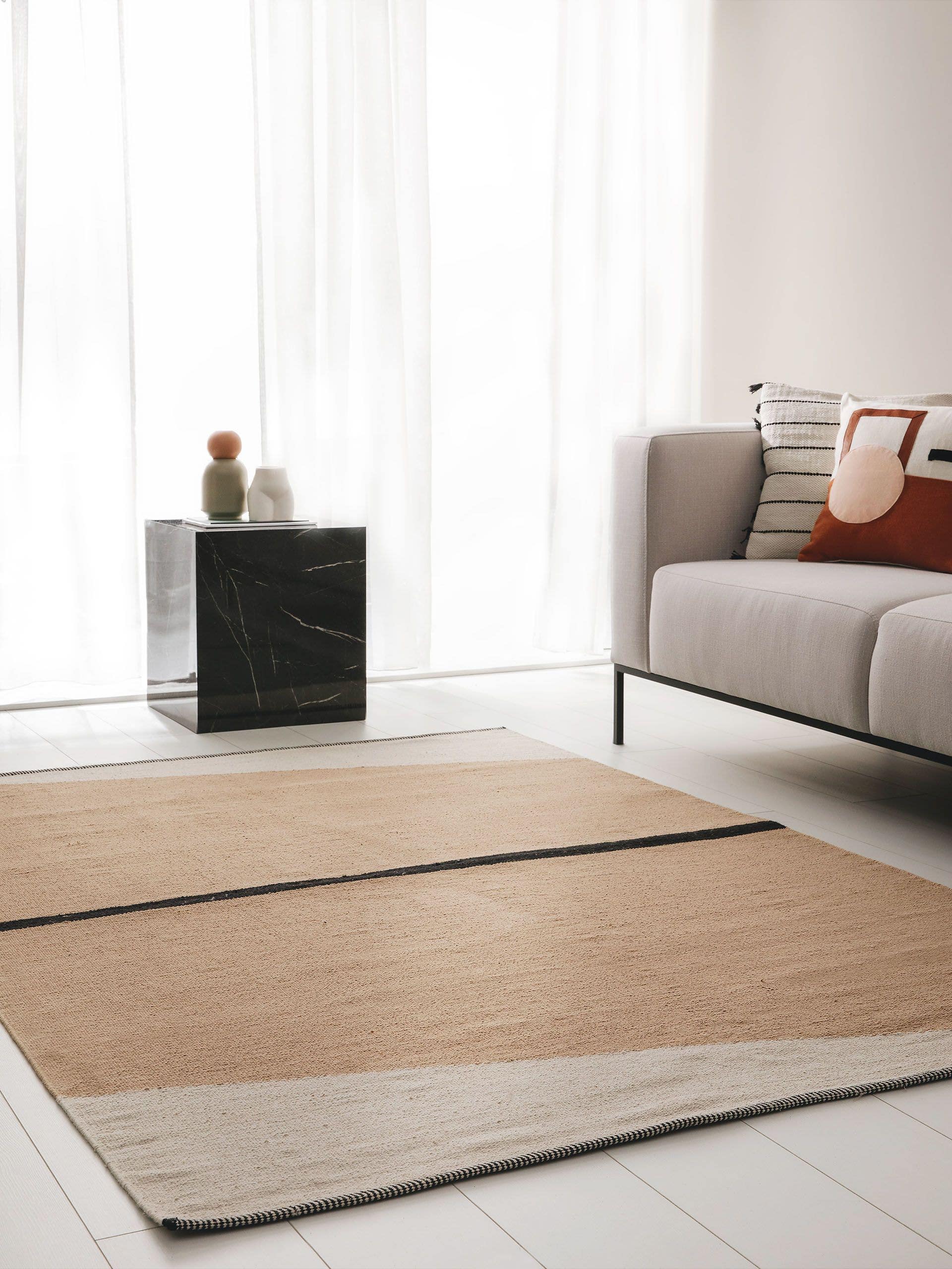 Tapis coton terre cuite Lenny