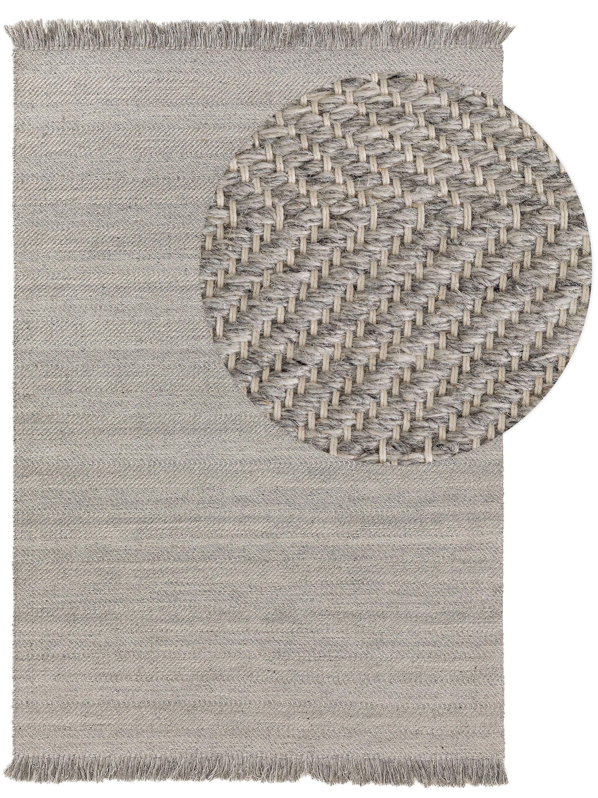 Tapis en laine Lars gris clair
